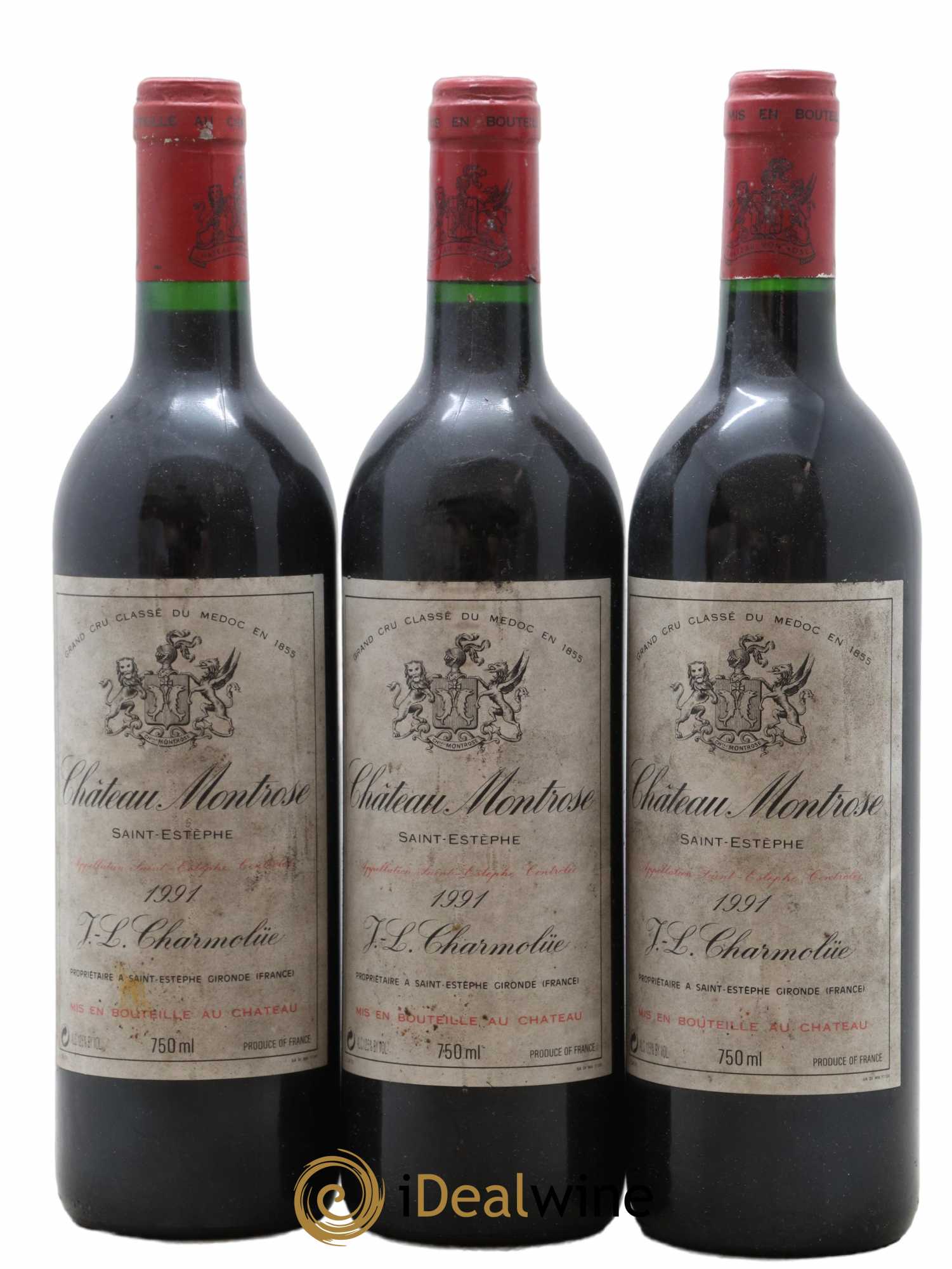 Château Montrose 2ème Grand Cru Classé 1991 - Lot de 3 bouteilles - 0
