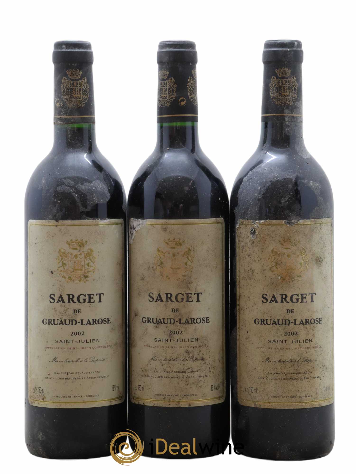 Sarget de Gruaud Larose Second Vin 2002 - Lot de 3 bouteilles - 0