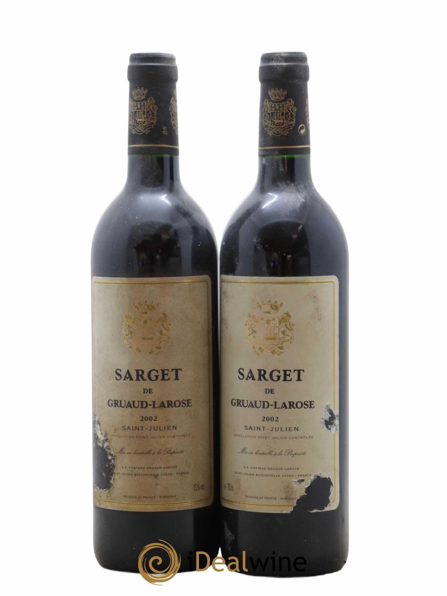 Sarget de Gruaud Larose Second Vin 2002 - Lot de 2 bouteilles - 0