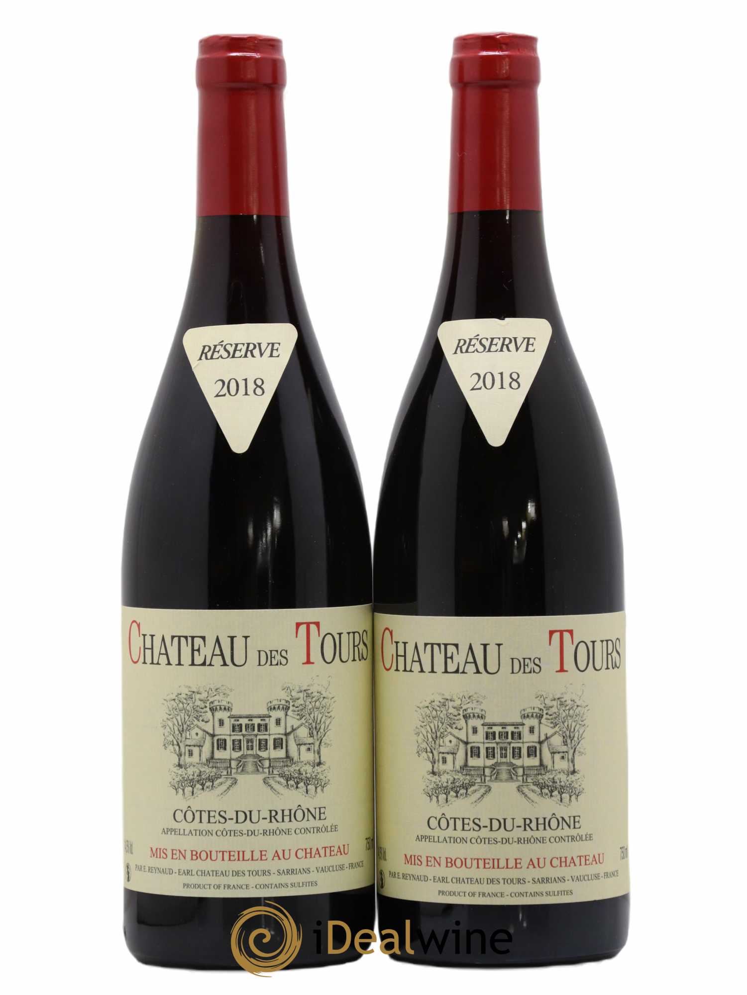 Côtes-du-Rhône Château des Tours Emmanuel Reynaud 2018 - Lot de 2 bouteilles - 0