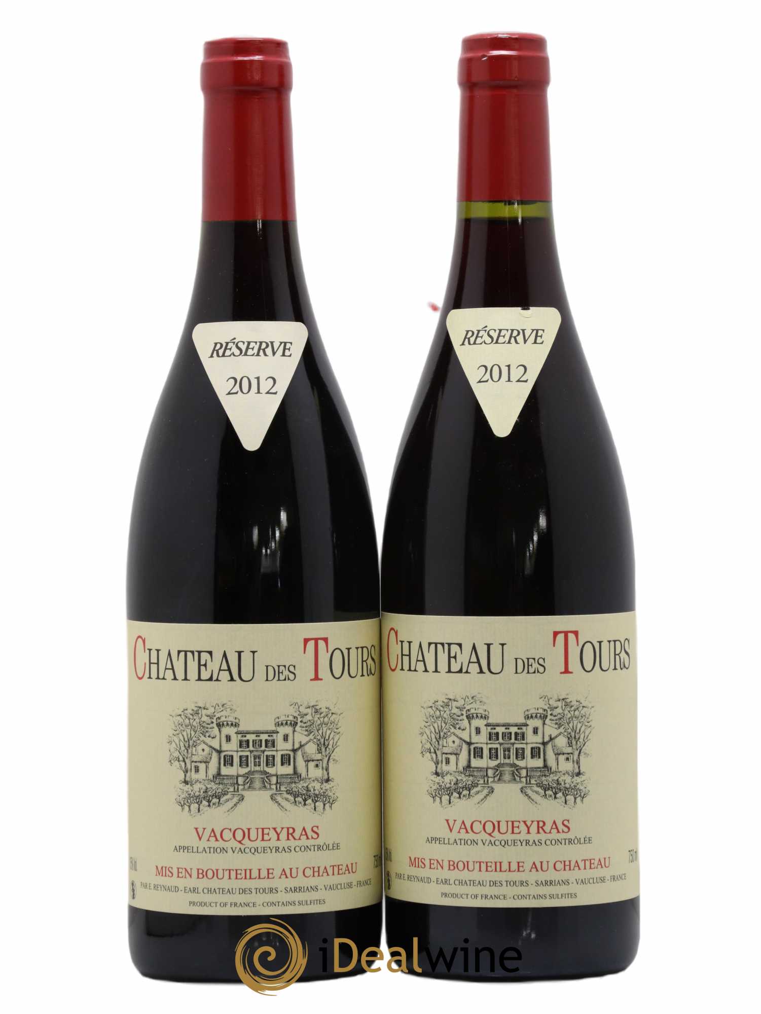 Vacqueyras Château des Tours Emmanuel Reynaud 2012 - Lot de 2 bouteilles - 0