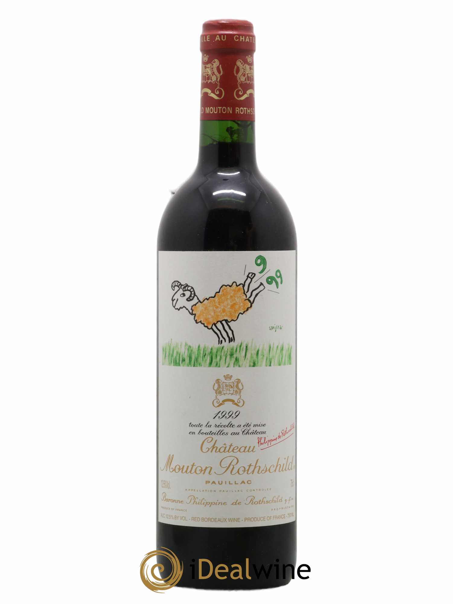 Château Mouton Rothschild 1er Grand Cru Classé 1999 - Lot de 1 bouteille - 0