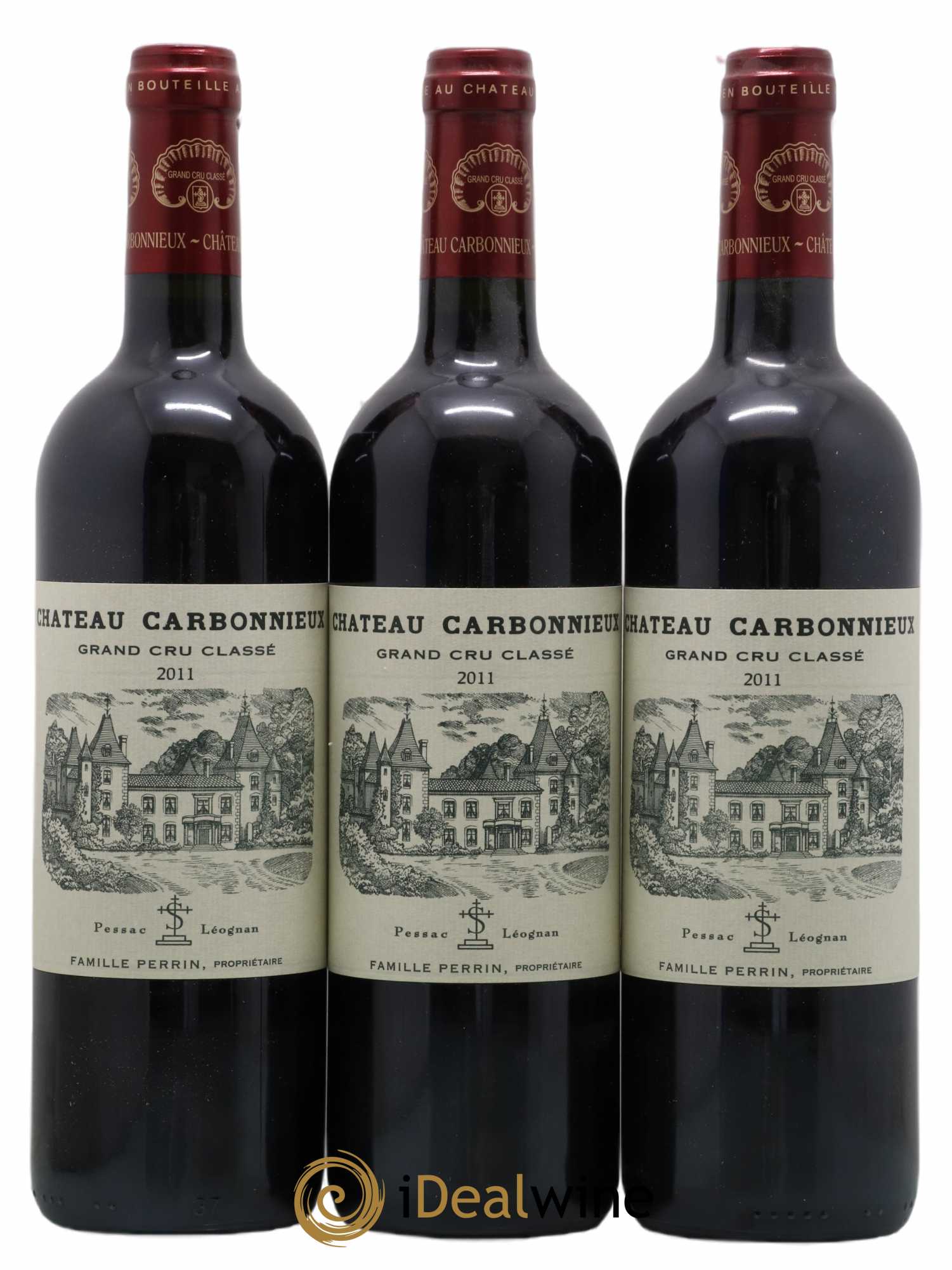 Château Carbonnieux Cru Classé de Graves 2011 - Lot de 3 bouteilles - 0