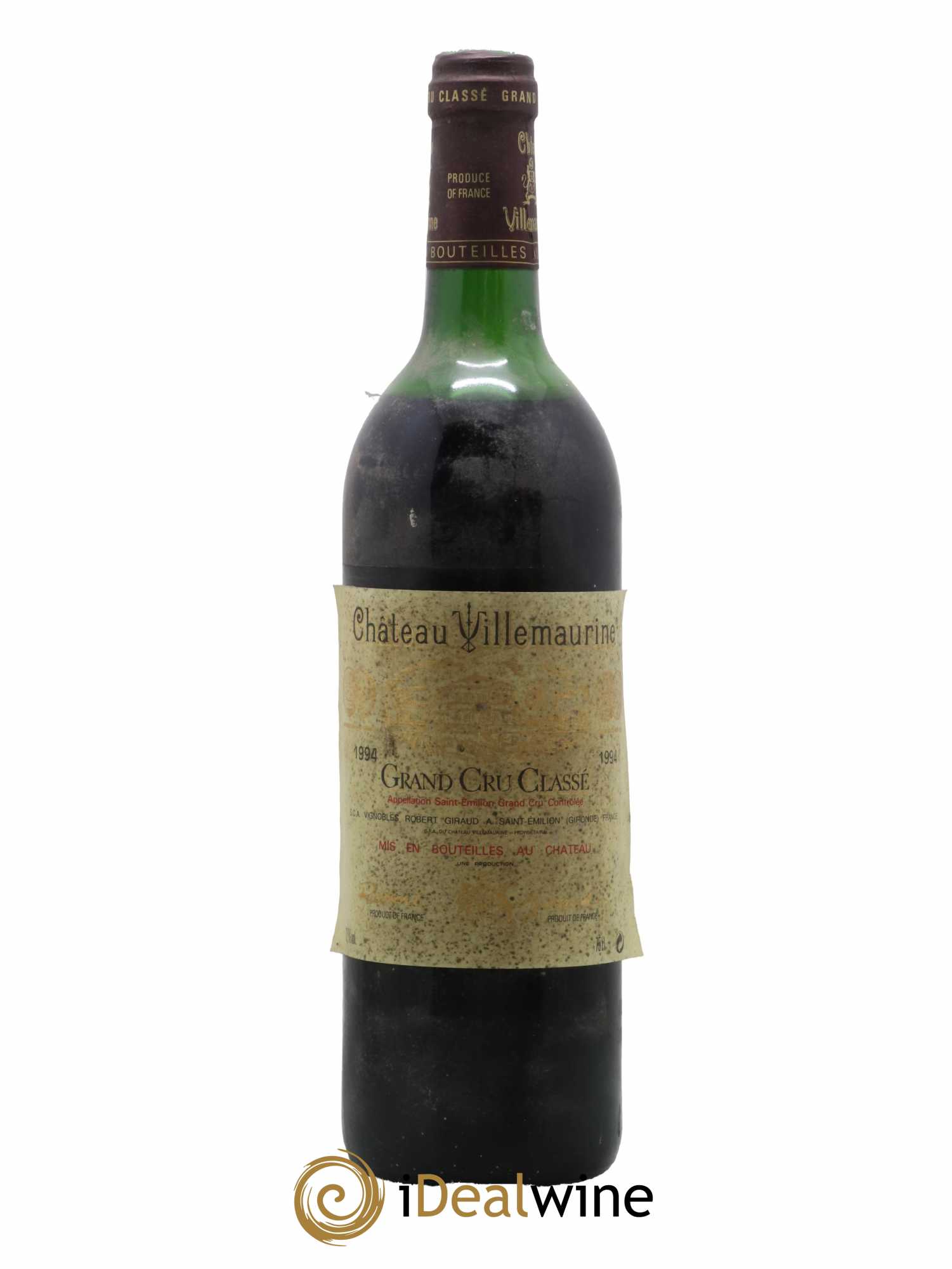 Château Villemaurine Grand Cru Classé 1994 - Lot de 1 bouteille - 0