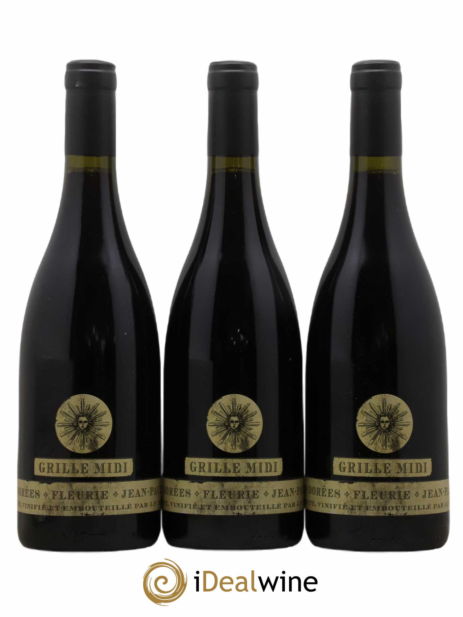 Fleurie Grille-Midi Terres dorées - J-P. Brun (Domaine des) 2018 - Lot de 3 bouteilles - 0