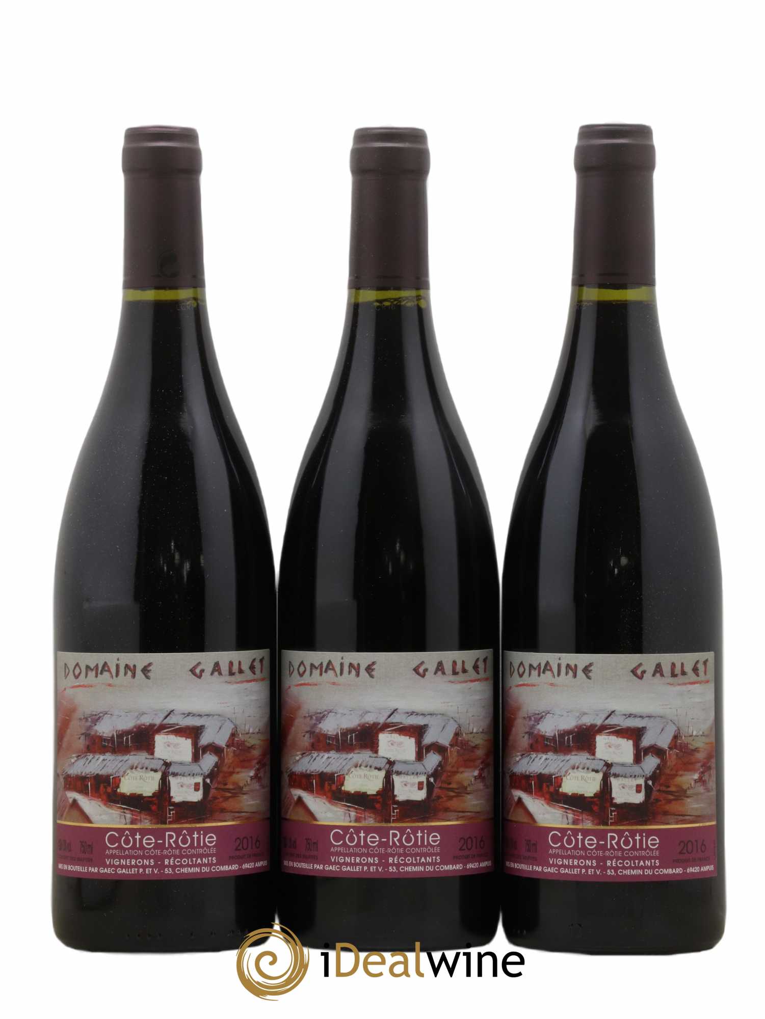 Côte-Rôtie Domaine Gallet 2016 - Lot de 3 bouteilles - 0