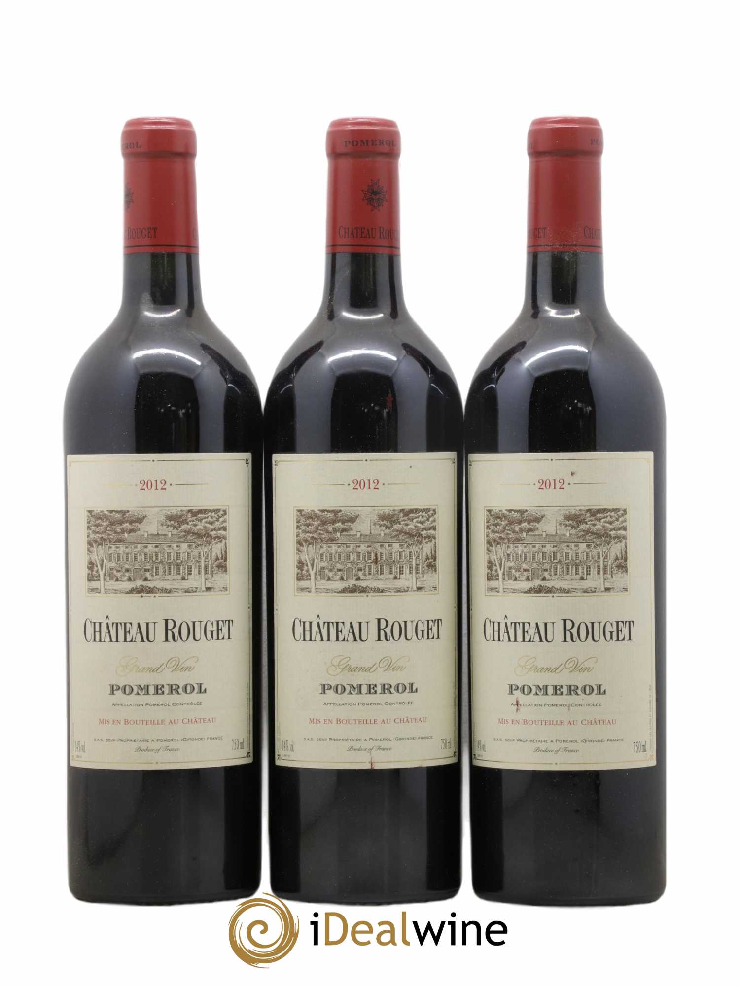 Château Rouget 2012 - Lot of 3 bottles - 0
