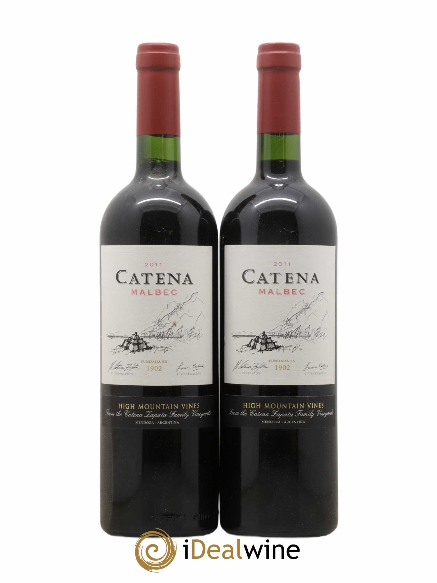Mendoza Catena Zapata Malbec Argentino 2011 - Lot de 2 bouteilles - 0