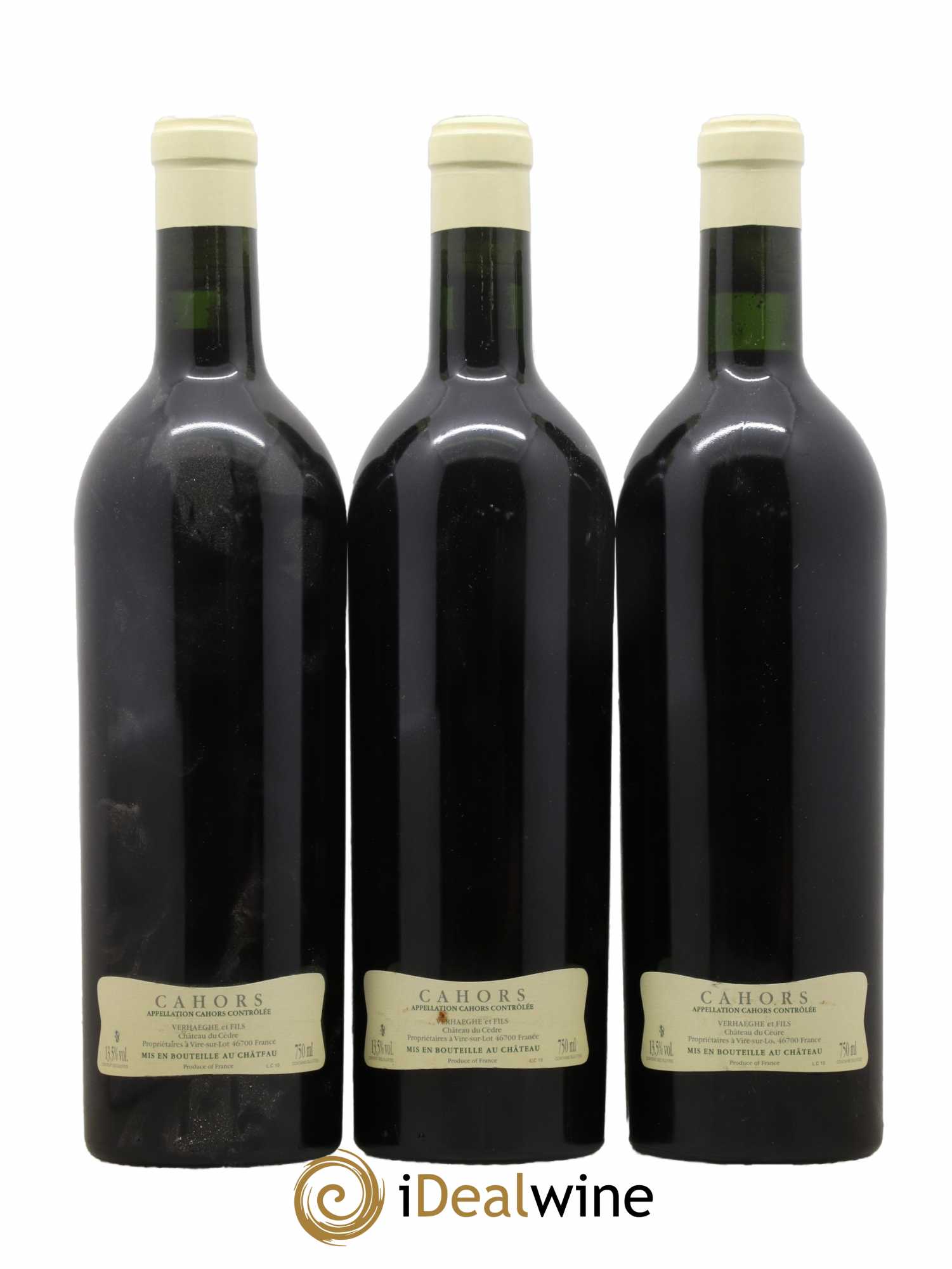 Cahors Château du Cèdre Cuvée Le Cèdre Pascal et Jean-Marc Verhaeghe 2010 - Lot de 3 bouteilles - 1