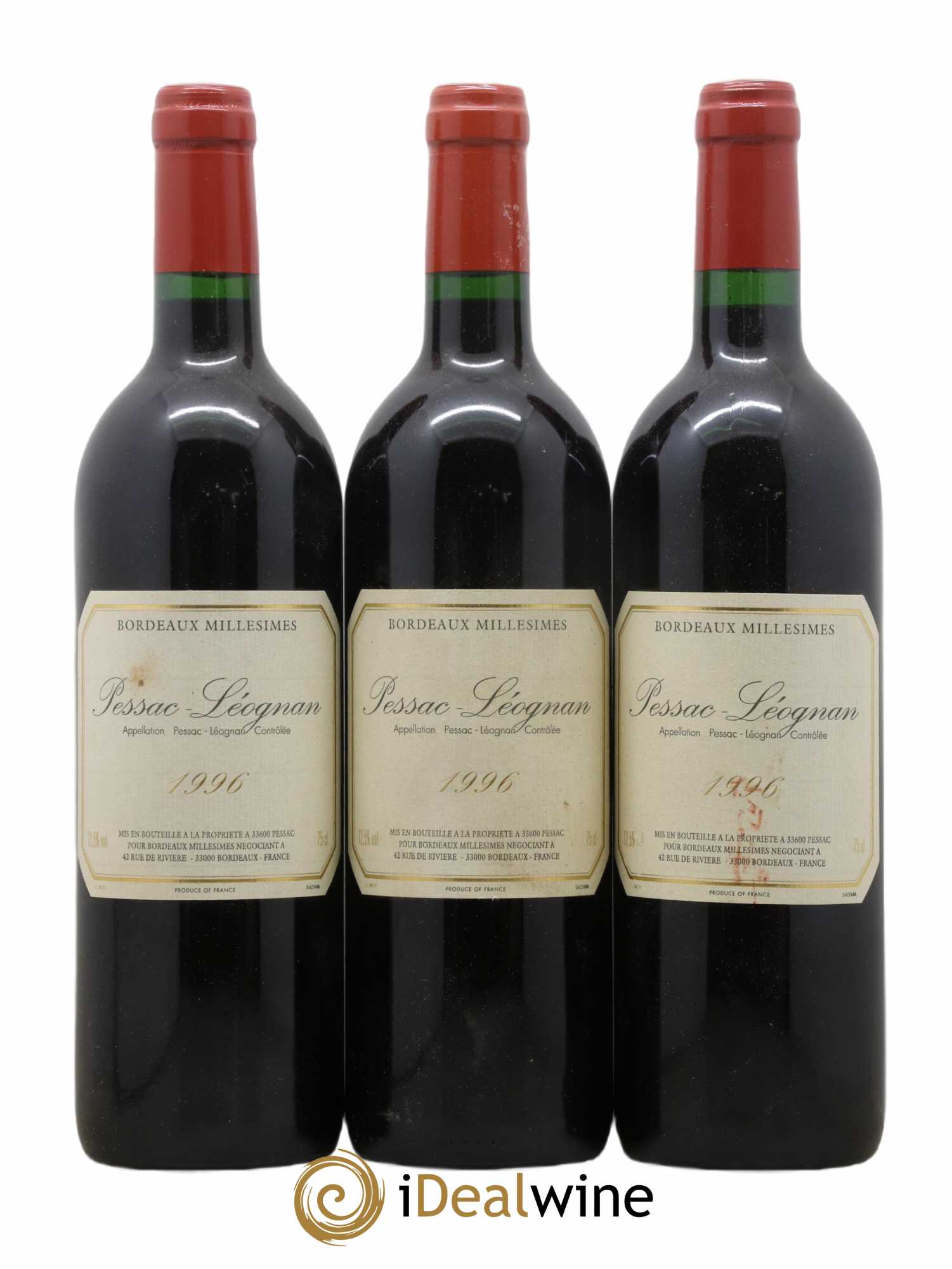 Pessac-Léognan 1996 - Posten von 3 Flaschen - 0