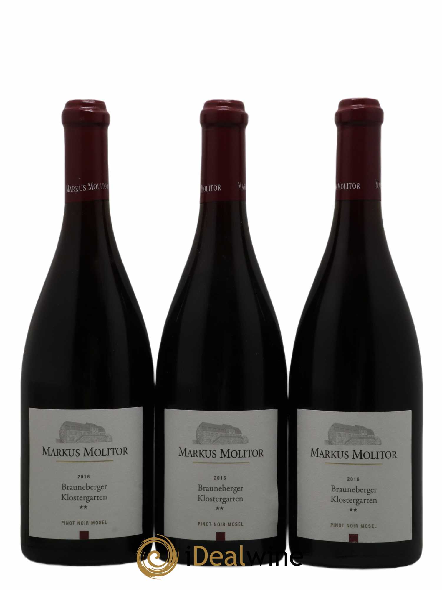 Pinot Noir Markus Molitor Brauneberger Klostergarten °°° 2016 - Lot de 3 bouteilles - 0