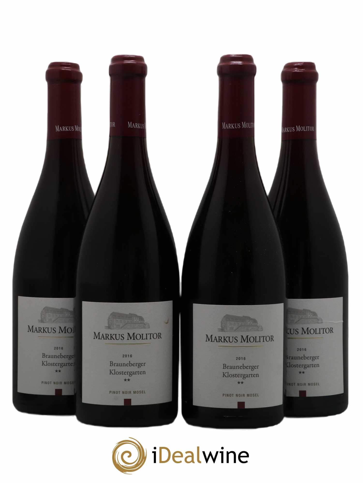 Pinot Noir Markus Molitor Brauneberger Klostergarten °°° 2016 - Lot de 4 bouteilles - 0