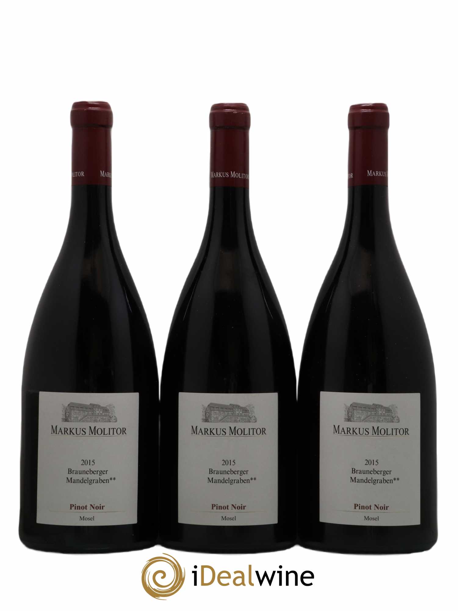 Pinot Noir Markus Molitor Brauneberger Klostergarten °°° 2015 - Lot de 3 magnums - 0