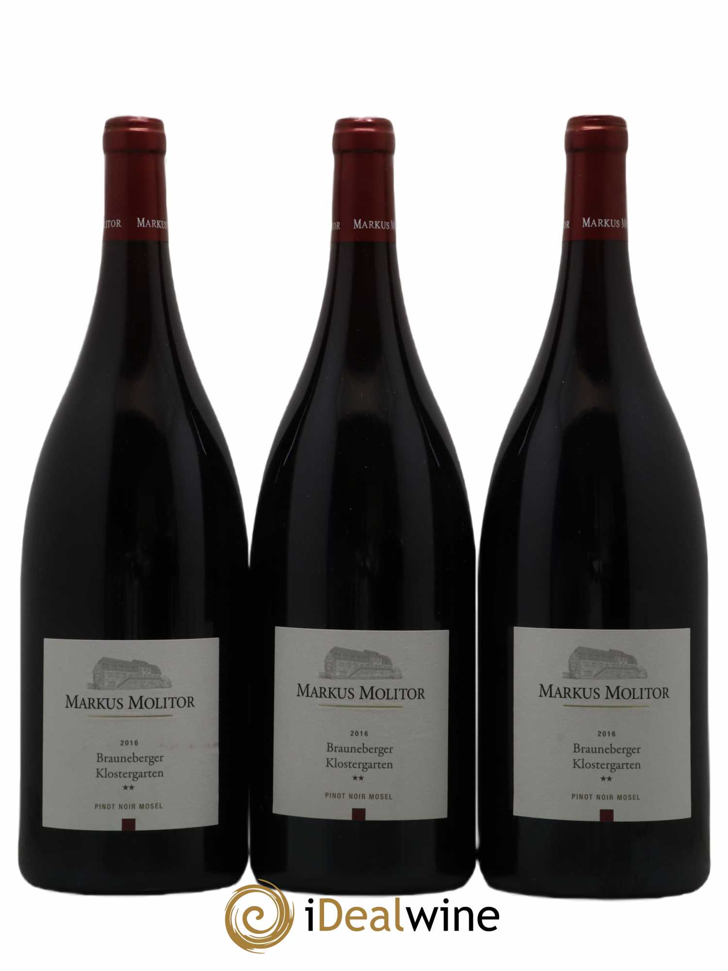 Pinot Noir Markus Molitor Brauneberger Klostergarten °°° 2016 - Lot de 3 magnums - 0