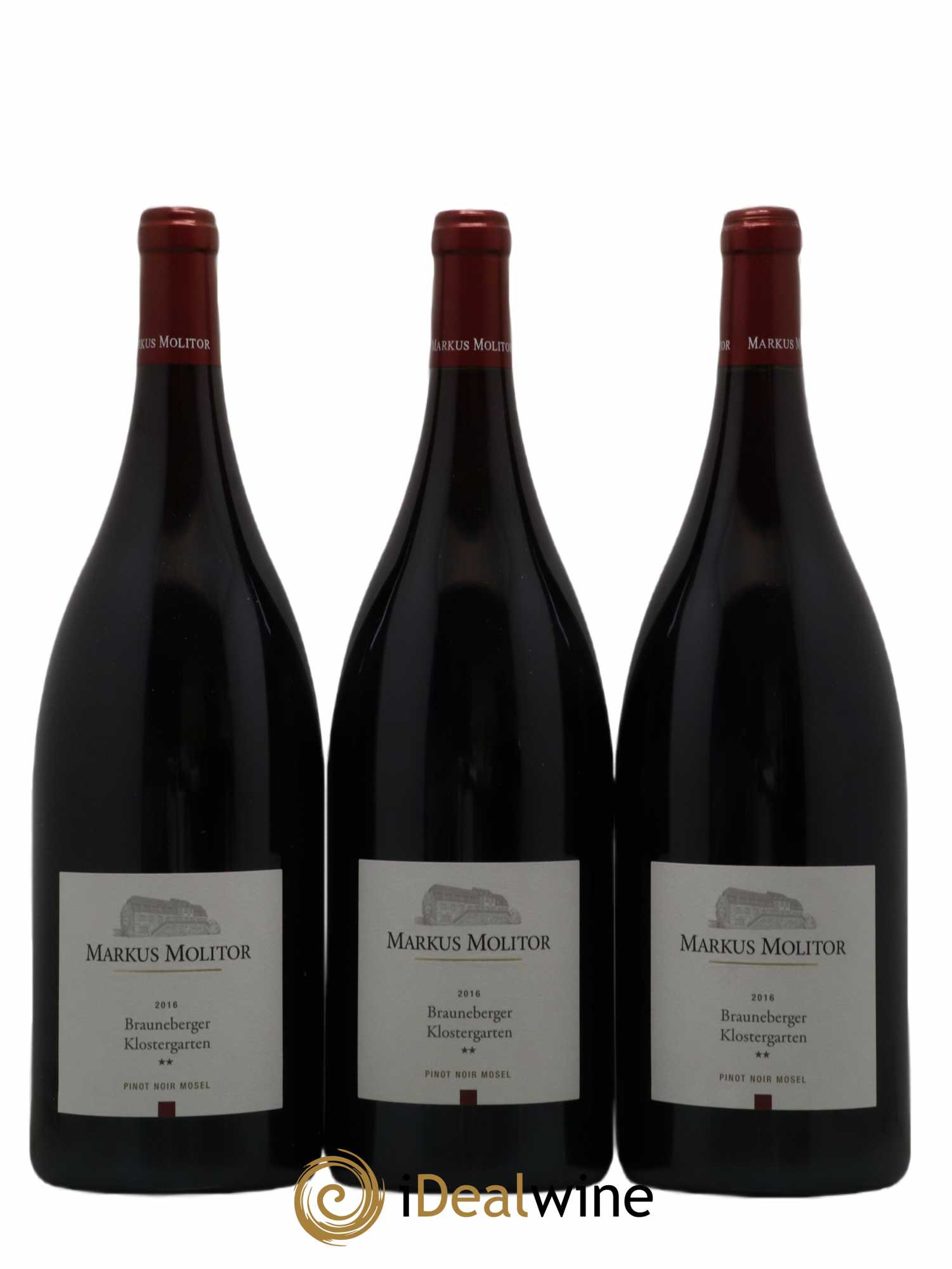 Pinot Noir Markus Molitor Brauneberger Klostergarten °°° 2016 - Lot de 3 magnums - 0