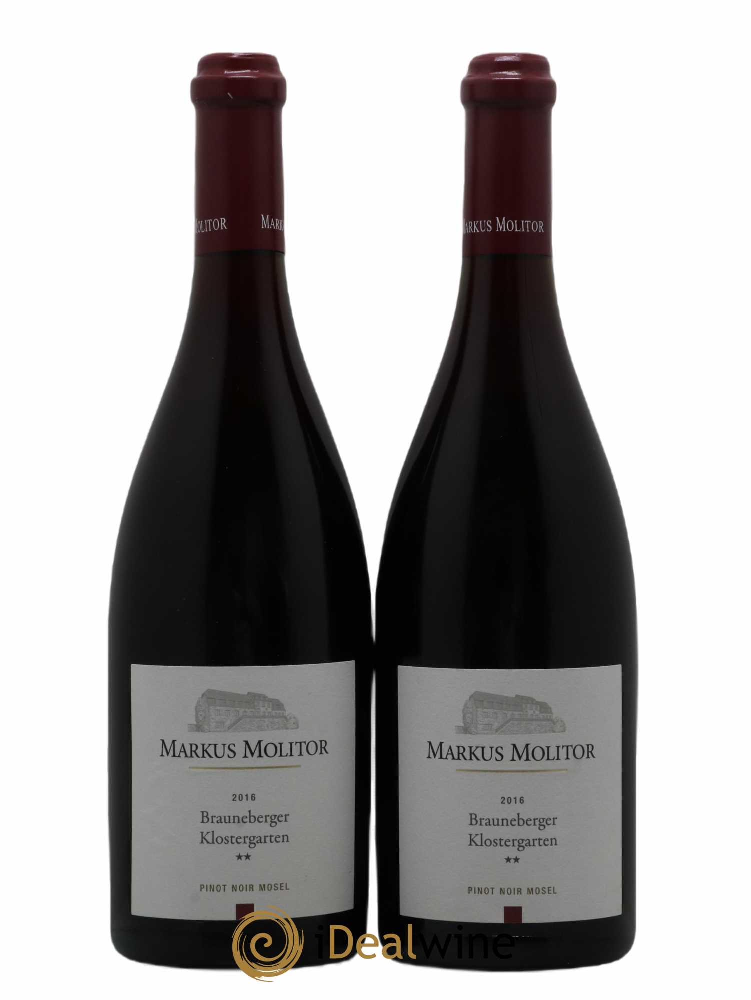 Pinot Noir Markus Molitor Brauneberger Klostergarten °°° 2016 - Lot de 2 bouteilles - 0