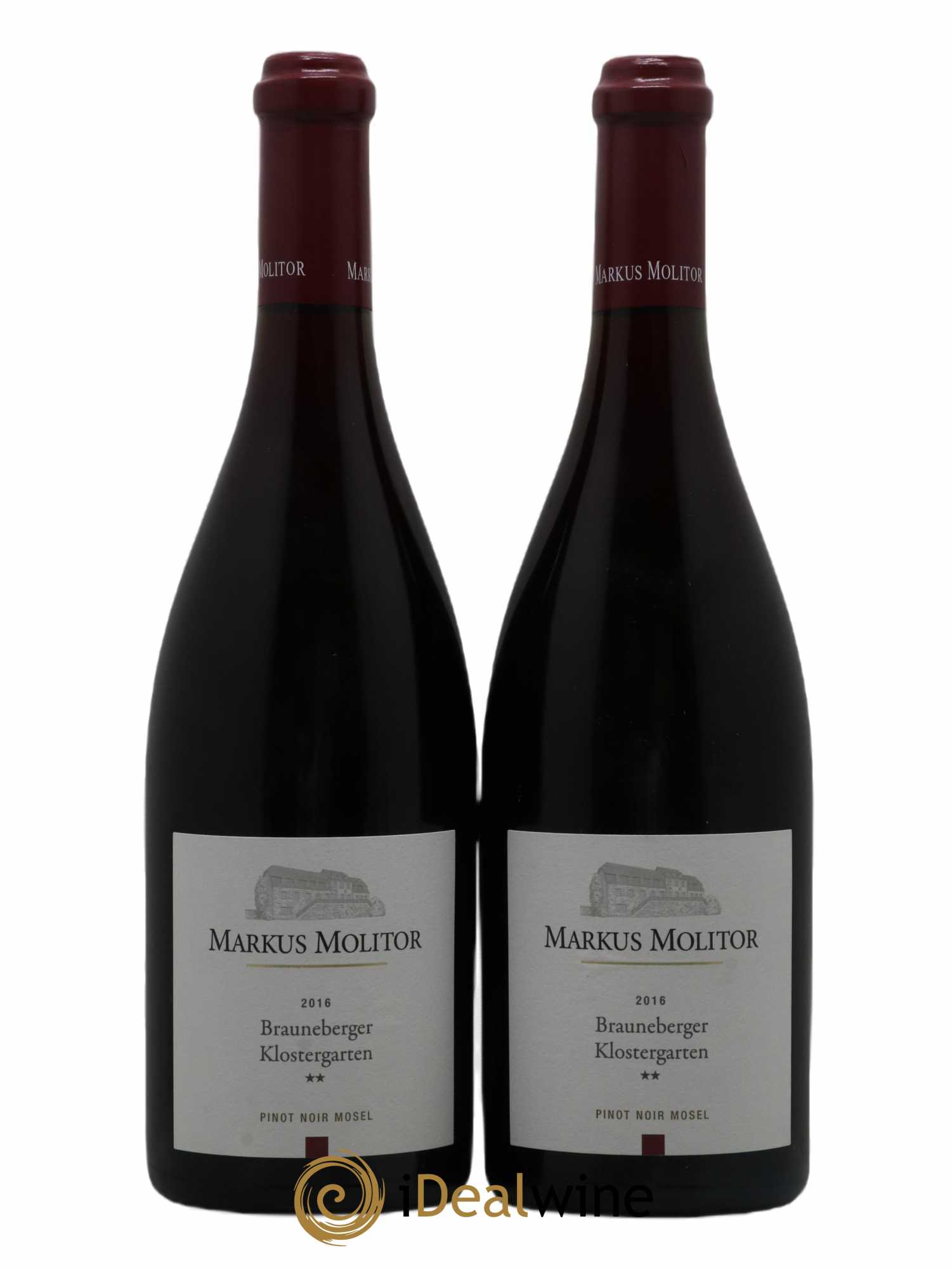 Pinot Noir Markus Molitor Brauneberger Klostergarten °°° 2016 - Lot de 2 bouteilles - 0