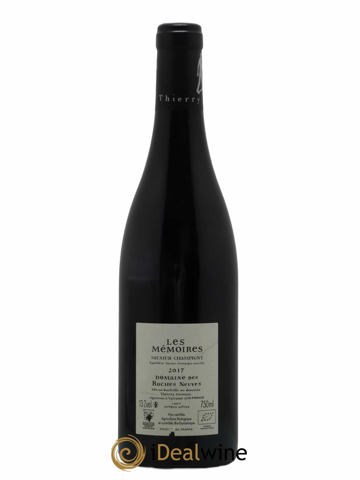 Saumur-Champigny Les Mémoires Domaine des Roches Neuves - Thierry Germain 2017 - Posten von 1 Flasche - 1