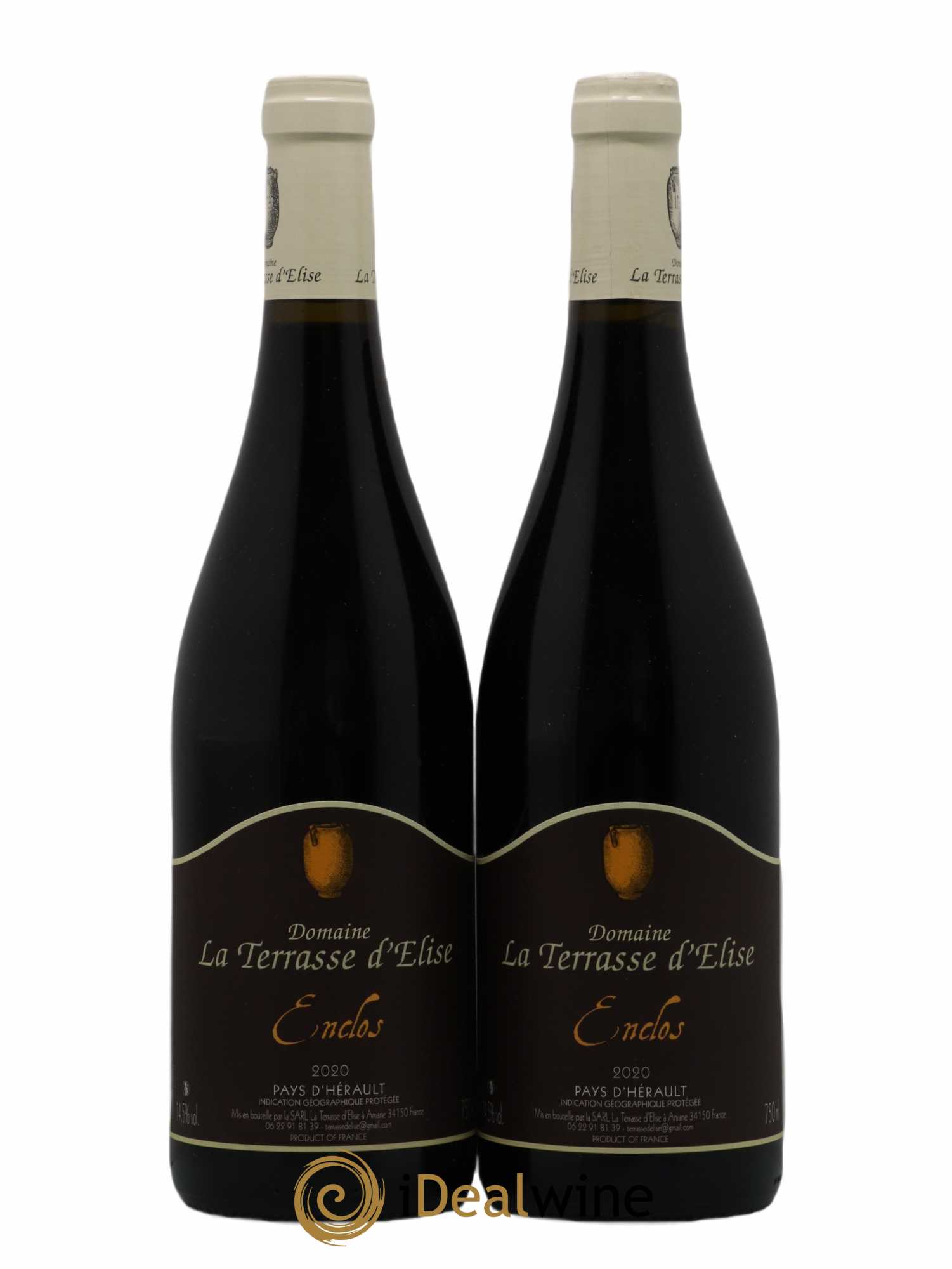 Pays d'Hérault L'Enclos Terrasse d'Elise (Domaine de la) 2020 - Lot de 2 bouteilles - 0