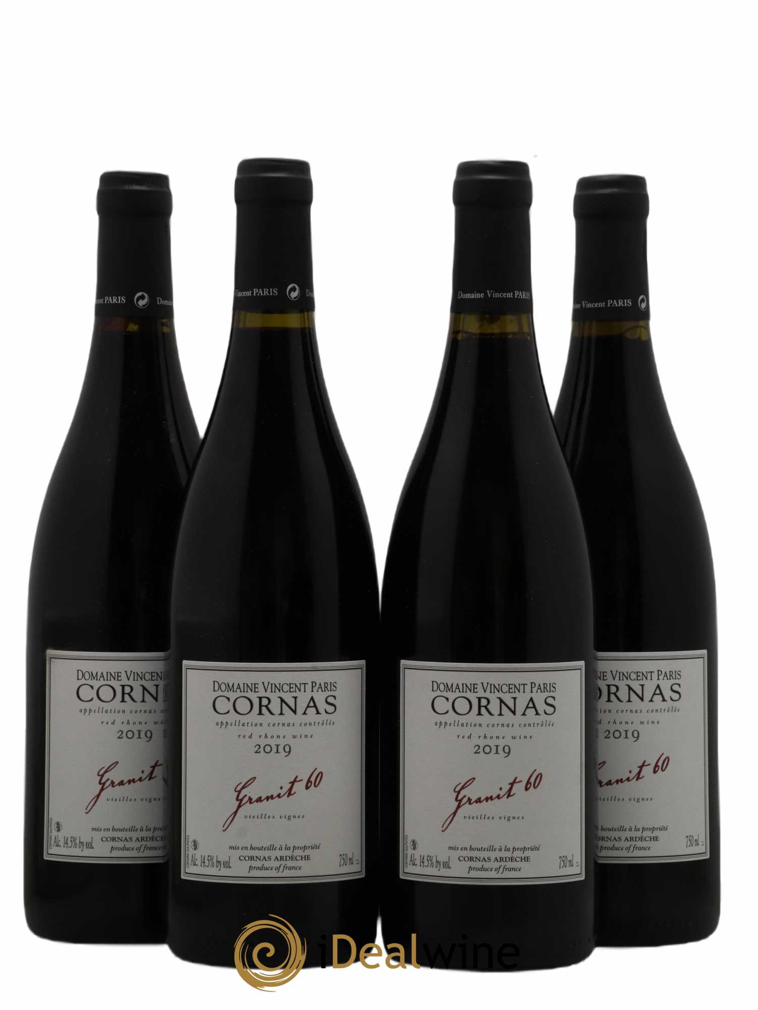 Cornas Granit 60 Vieilles Vignes Vincent Paris 2019 - Lot de 4 bouteilles - 0