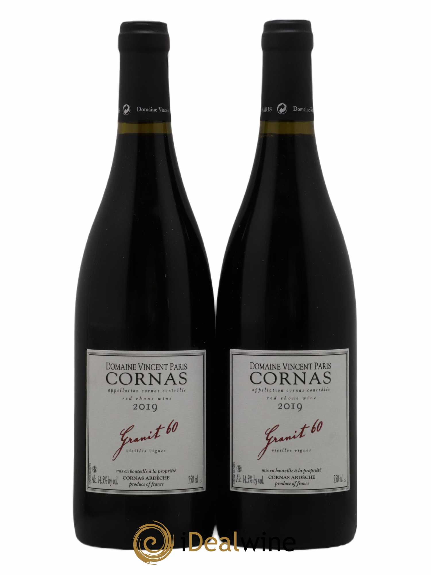 Cornas Granit 60 Vieilles Vignes Vincent Paris 2019 - Lot de 2 bouteilles - 0