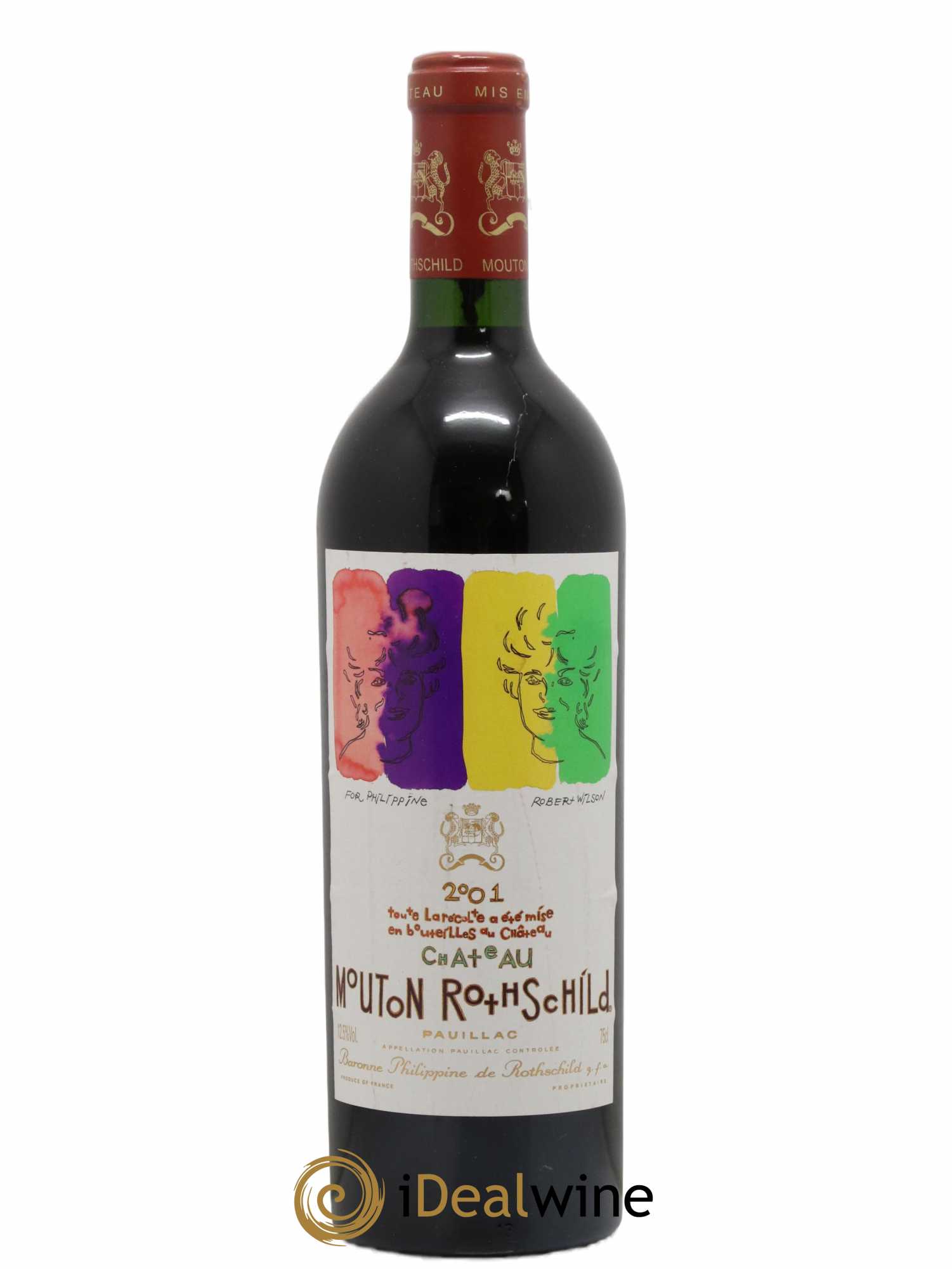 Château Mouton Rothschild 1er Grand Cru Classé 2001 - Lot de 1 bouteille - 0