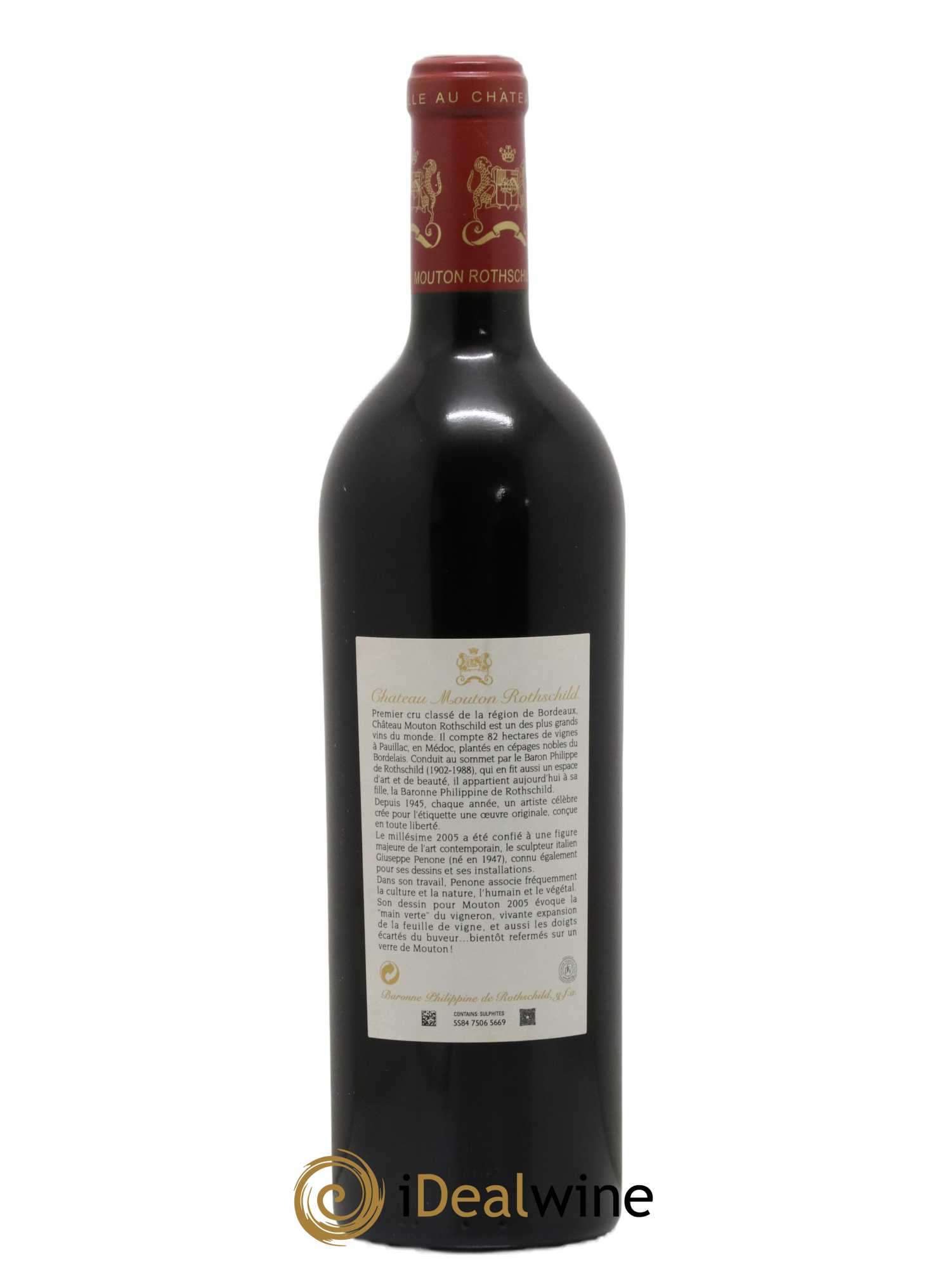 Château Mouton Rothschild 1er Grand Cru Classé 2005 - Lot de 1 bouteille - 1