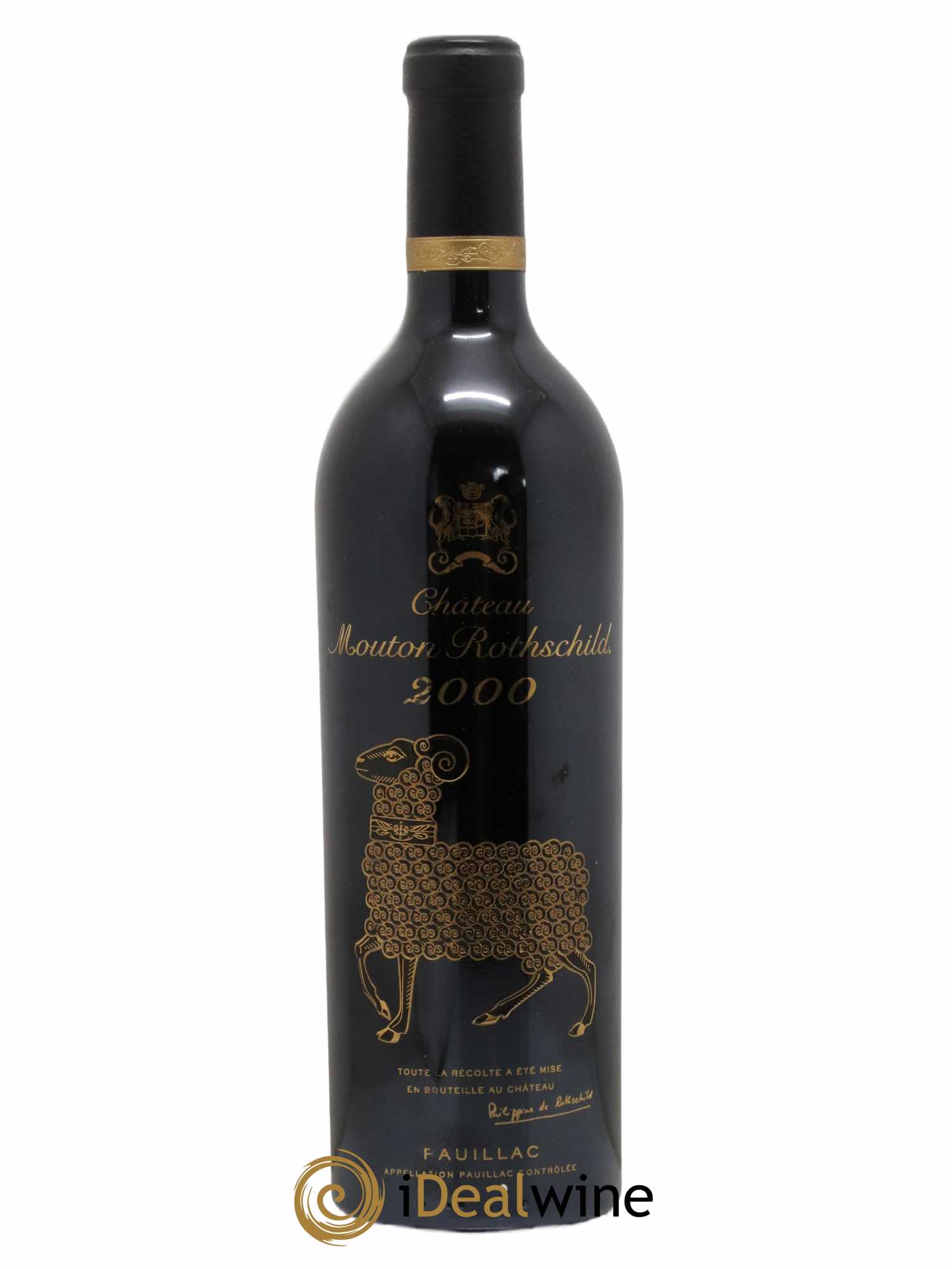 Château Mouton Rothschild 1er Grand Cru Classé 2000 - Lot de 1 bouteille - 0