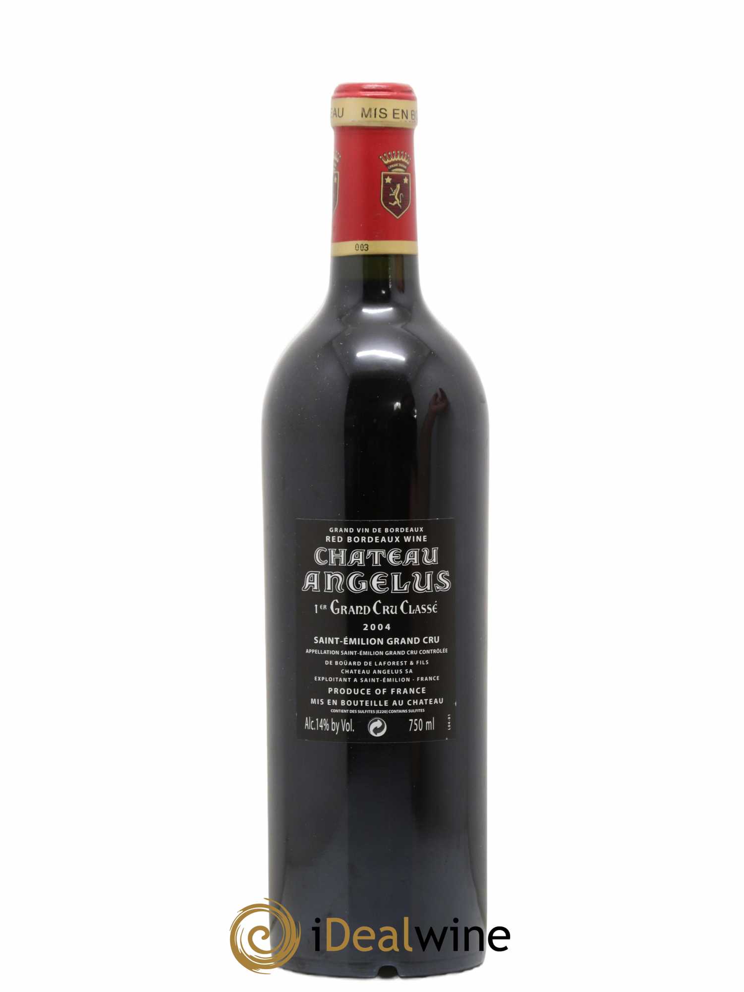 Château Angélus 1er Grand Cru Classé A 2004 - Lot de 1 bouteille - 1