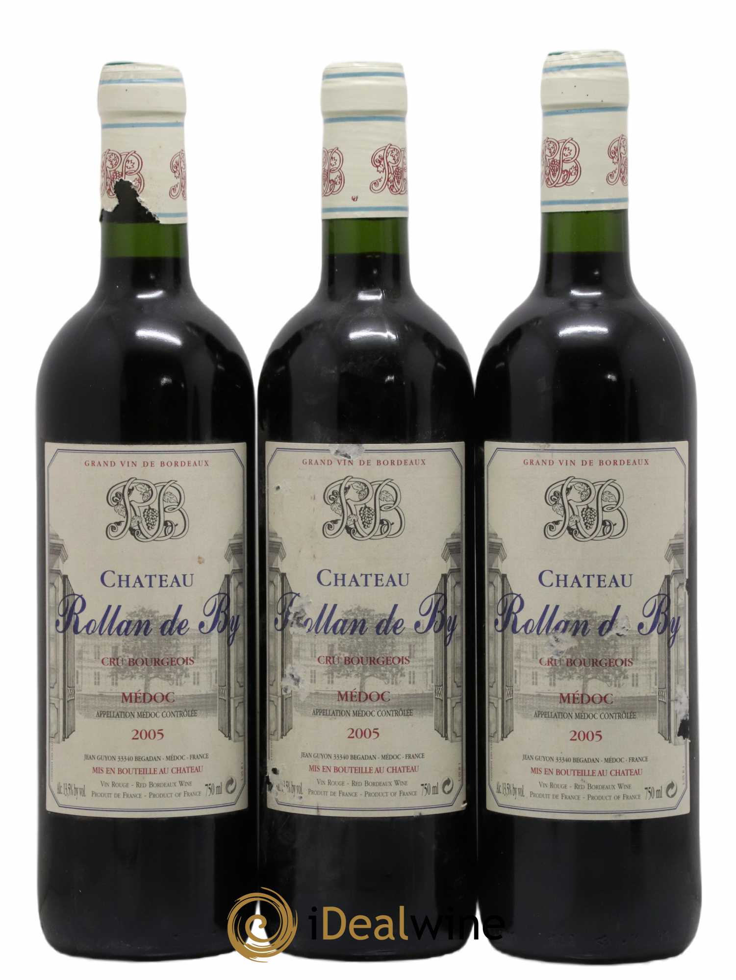Château Rollan de By Cru Bourgeois 2005 - Lot de 3 bouteilles - 0