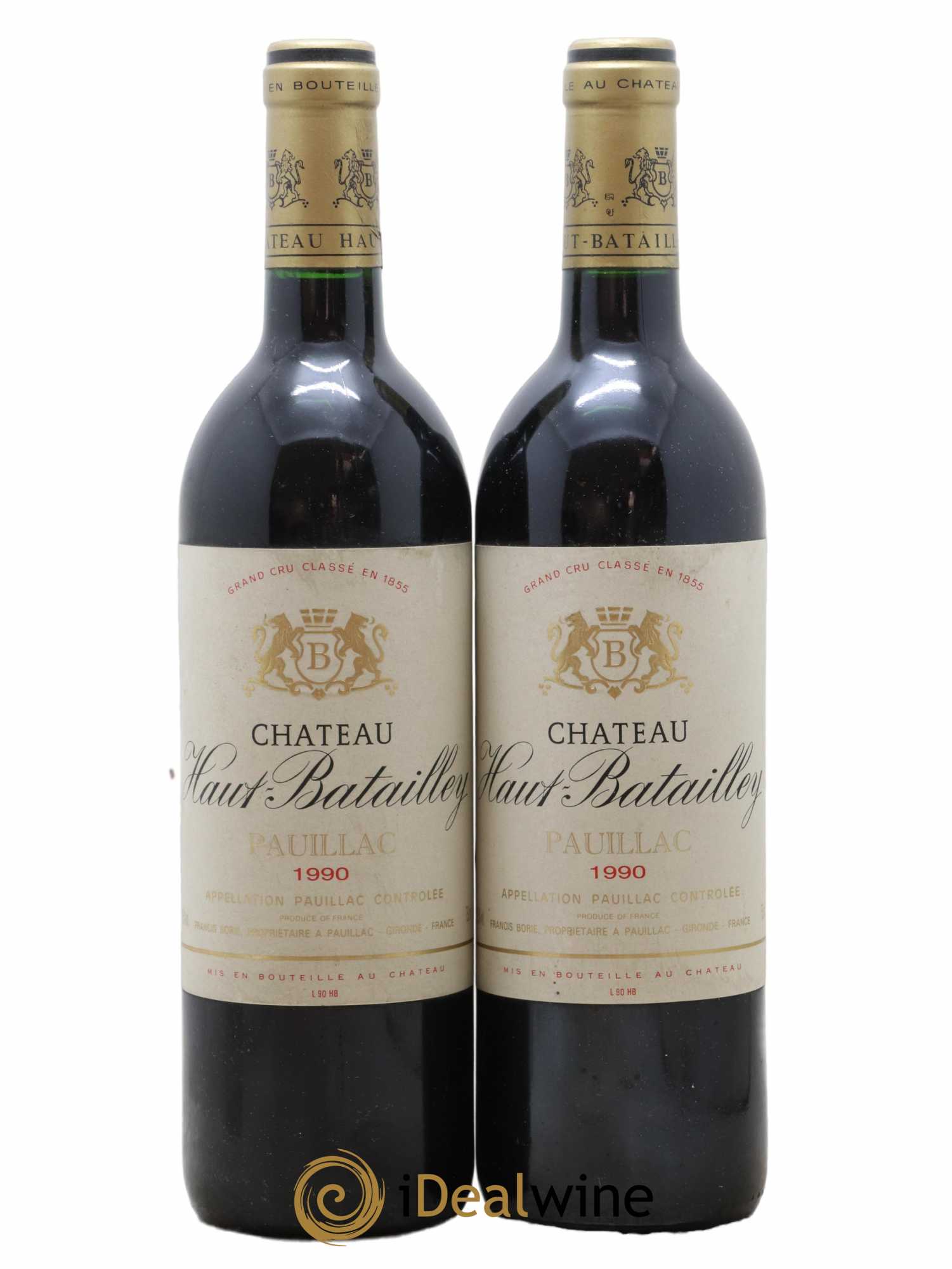 Château Haut Batailley 5ème Grand Cru Classé 1990 - Lot de 2 bouteilles - 0