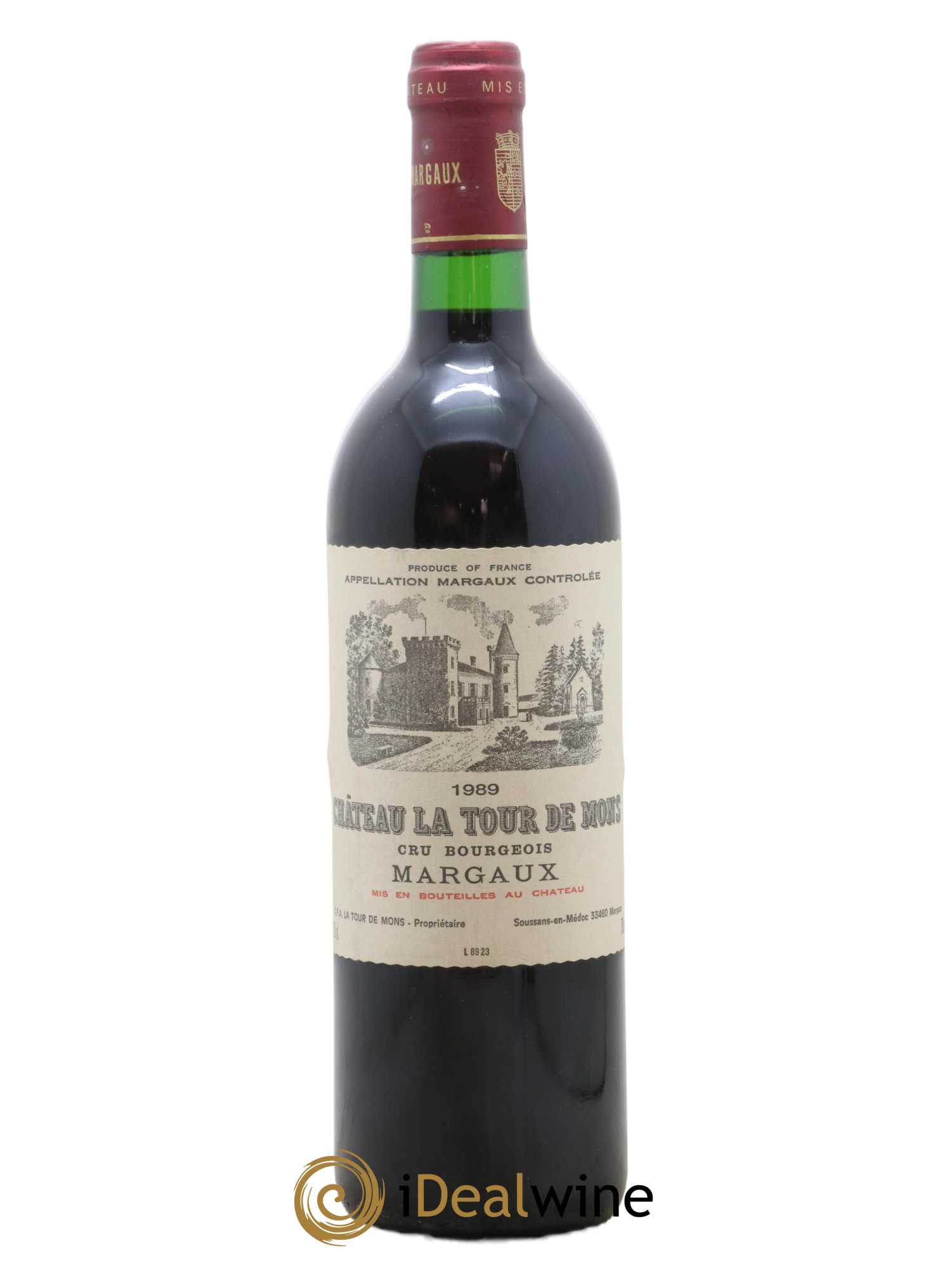 Château la Tour de Mons Cru Bourgeois 1989 - Lot de 1 bouteille - 0