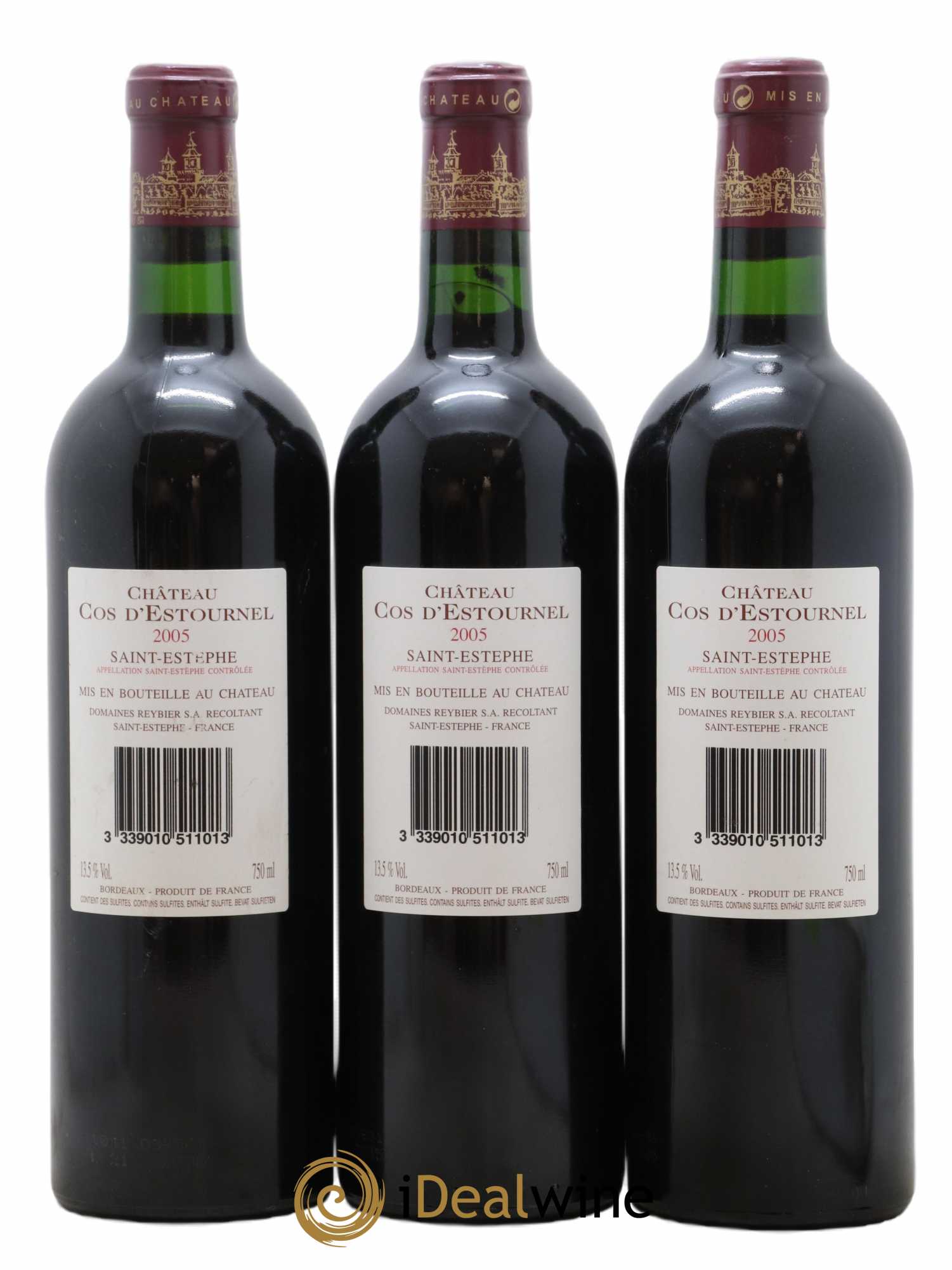 Cos d'Estournel 2ème Grand Cru Classé 2005 - Lot de 3 bouteilles - 1