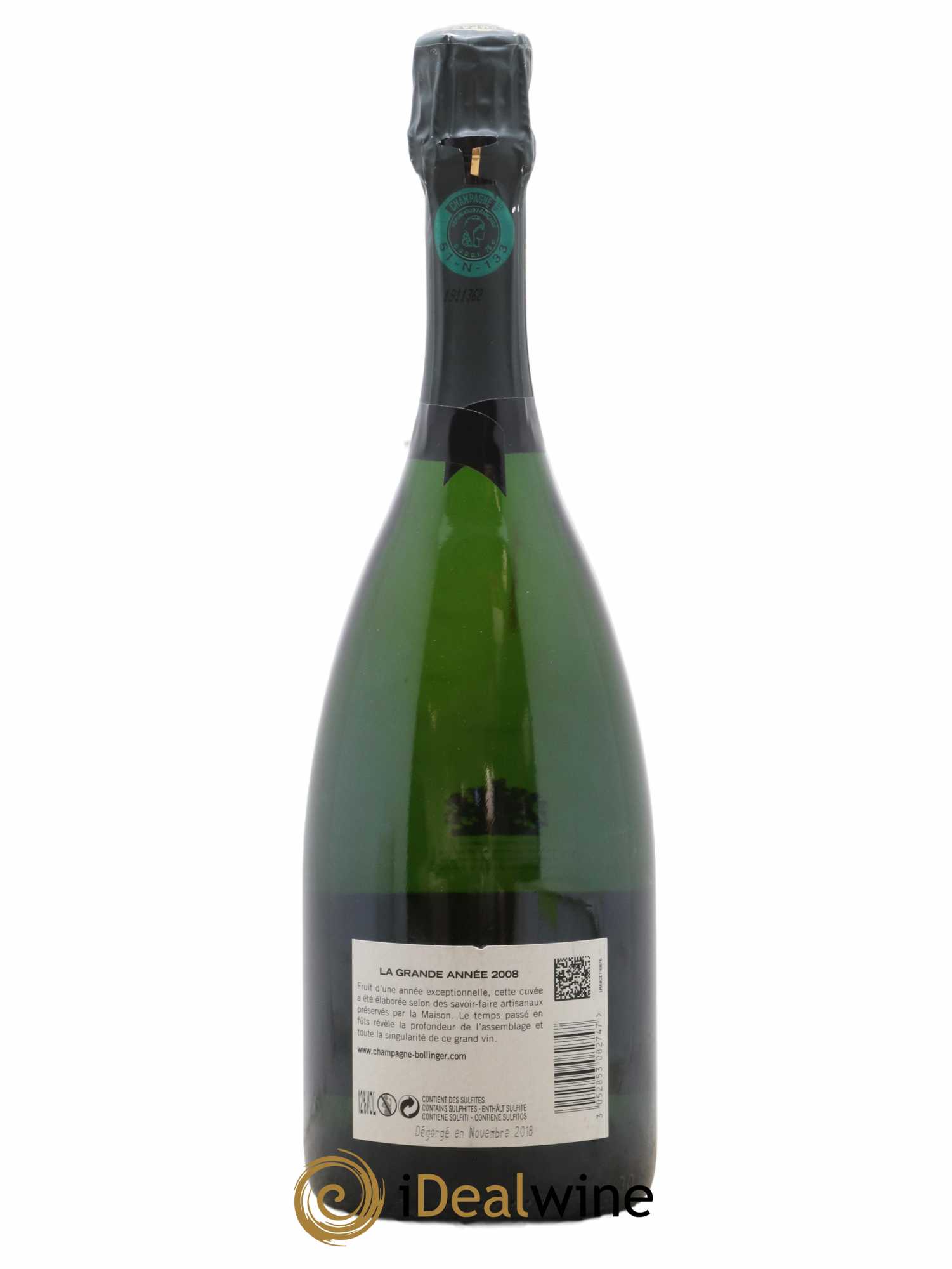 La Grande Année Brut Bollinger 2008 - Lot de 1 bouteille - 1