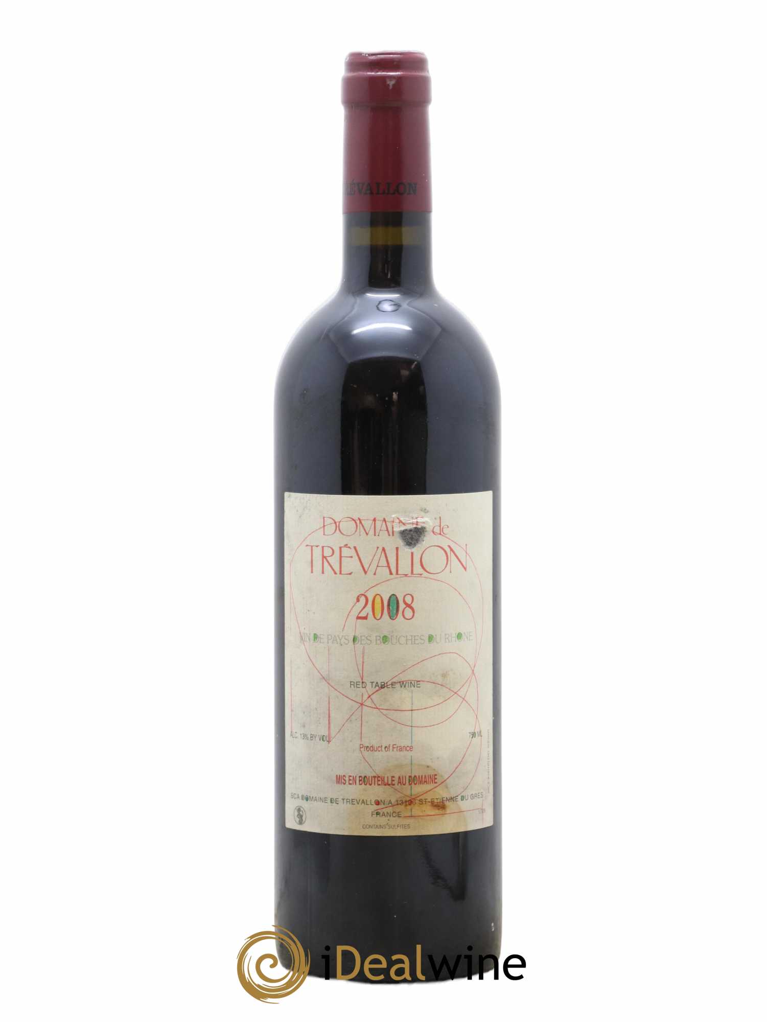 VDP Bouches du Rhône Trévallon (Domaine de) Eloi Dürrbach 2008 - Lot de 1 bouteille - 0
