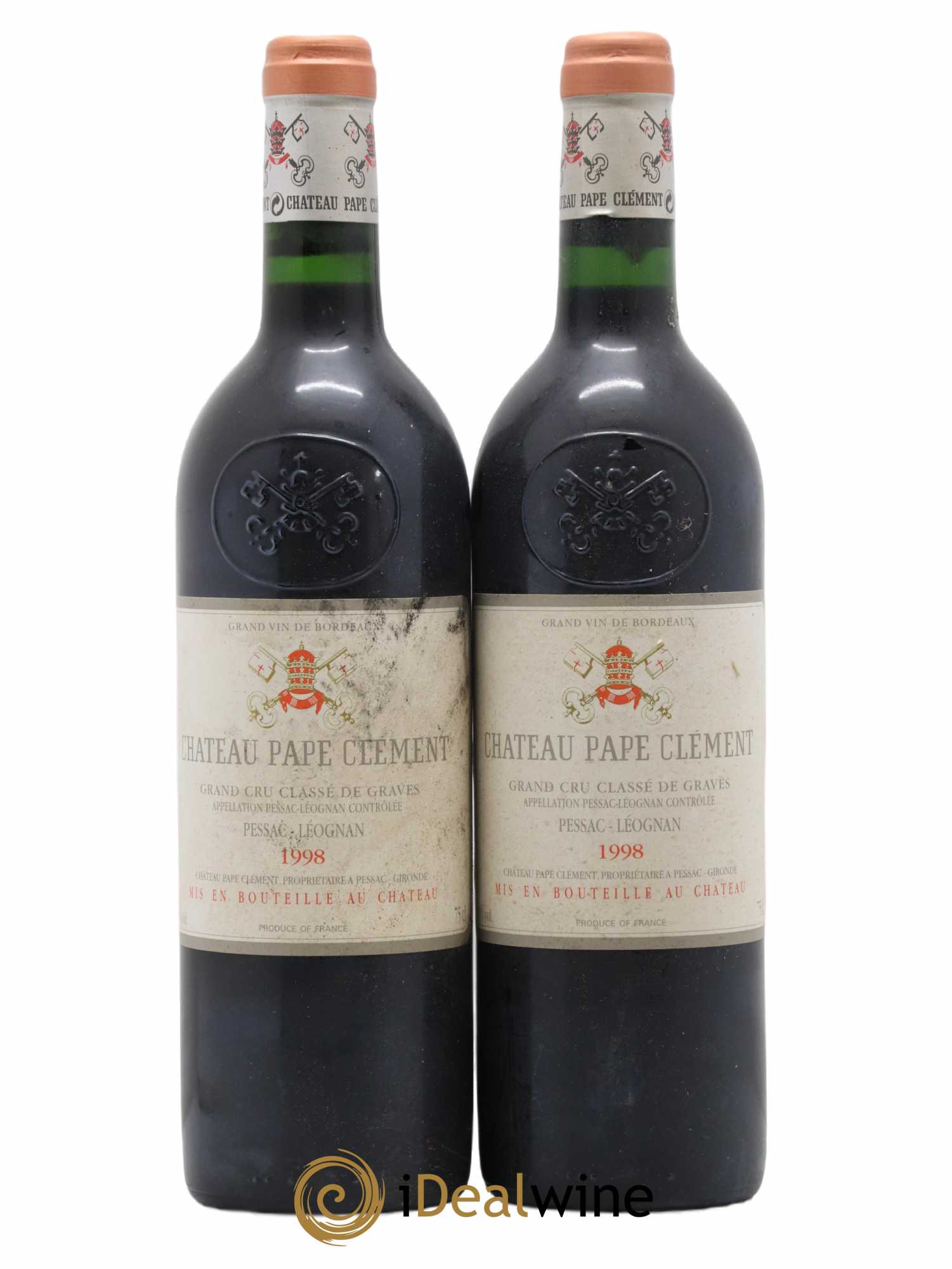 Château Pape Clément Cru Classé de Graves 1998 - Lot of 2 bottles - 0