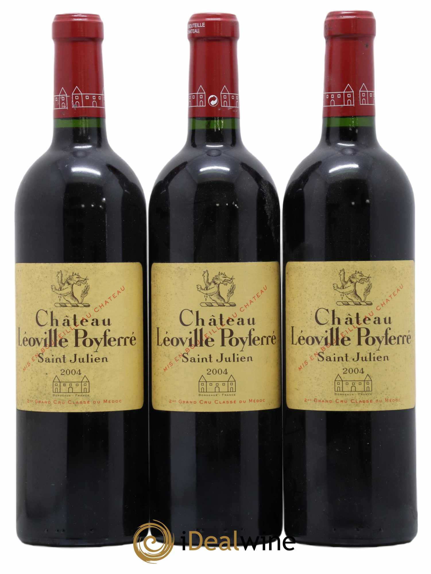Château Léoville Poyferré 2ème Grand Cru Classé 2004 - Lot de 3 bouteilles - 0