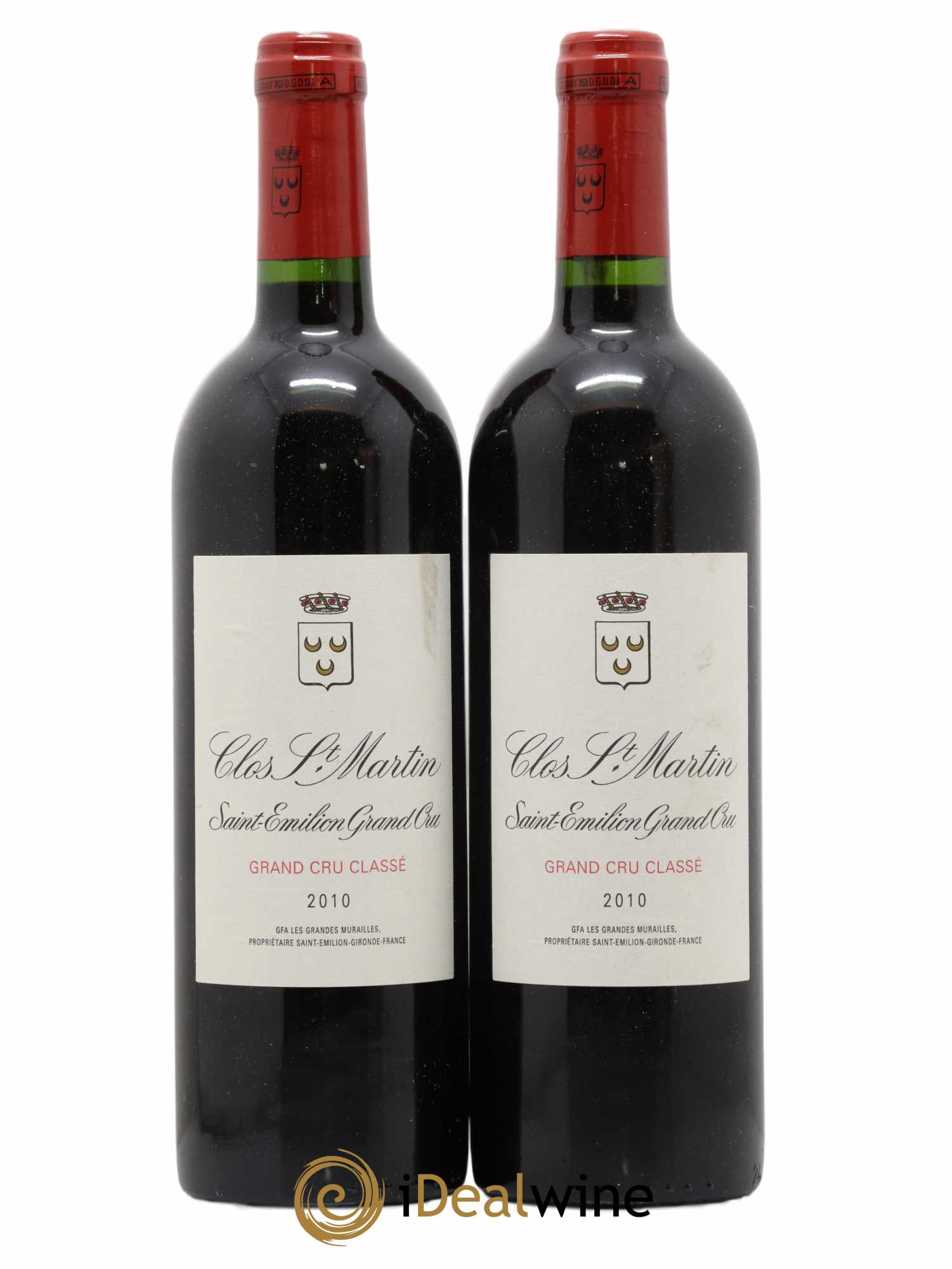 Clos Saint Martin Grand Cru Classé 2010 - Lot de 2 bouteilles - 0