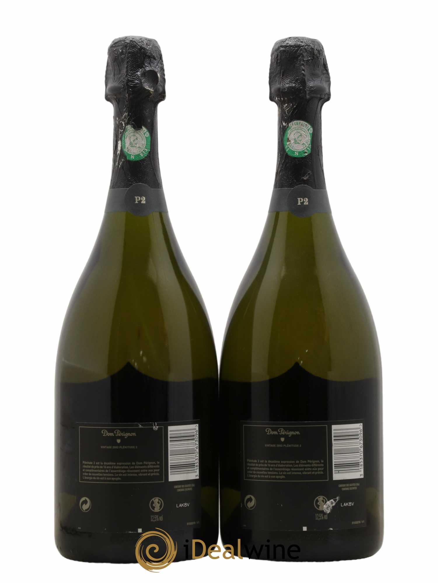 2eme Plénitude (P2) Dom Pérignon 2002 - Lot de 2 bouteilles - 1