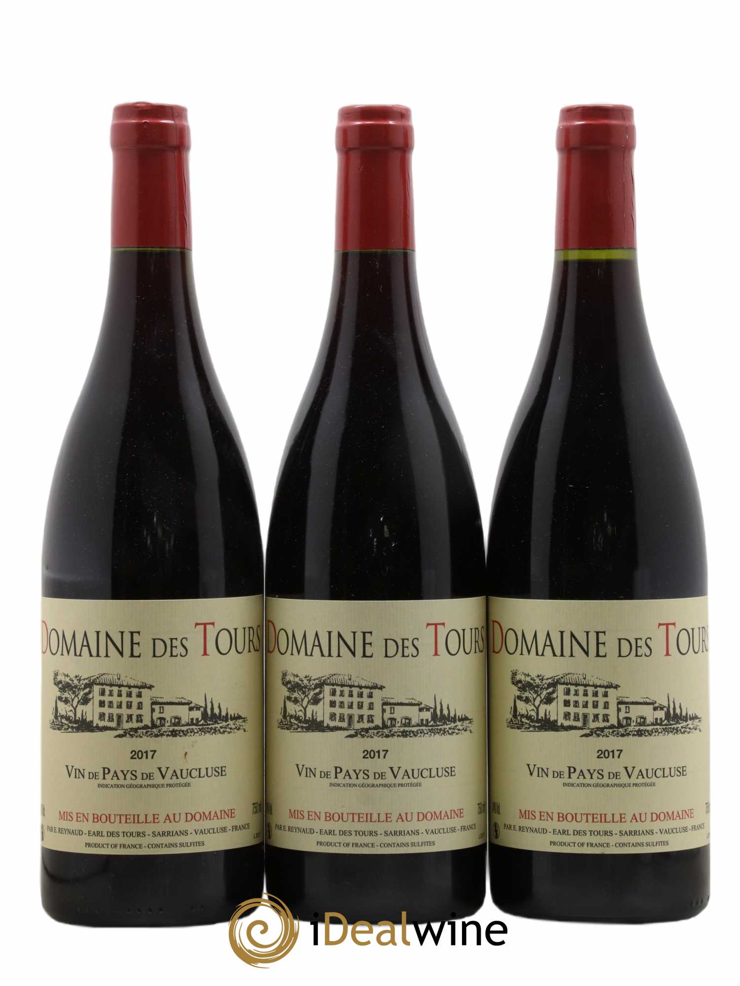Vaucluse (Vin de Pays de Vaucluse) Domaine des Tours Emmanuel Reynaud 2017 - Lot de 3 bouteilles - 0