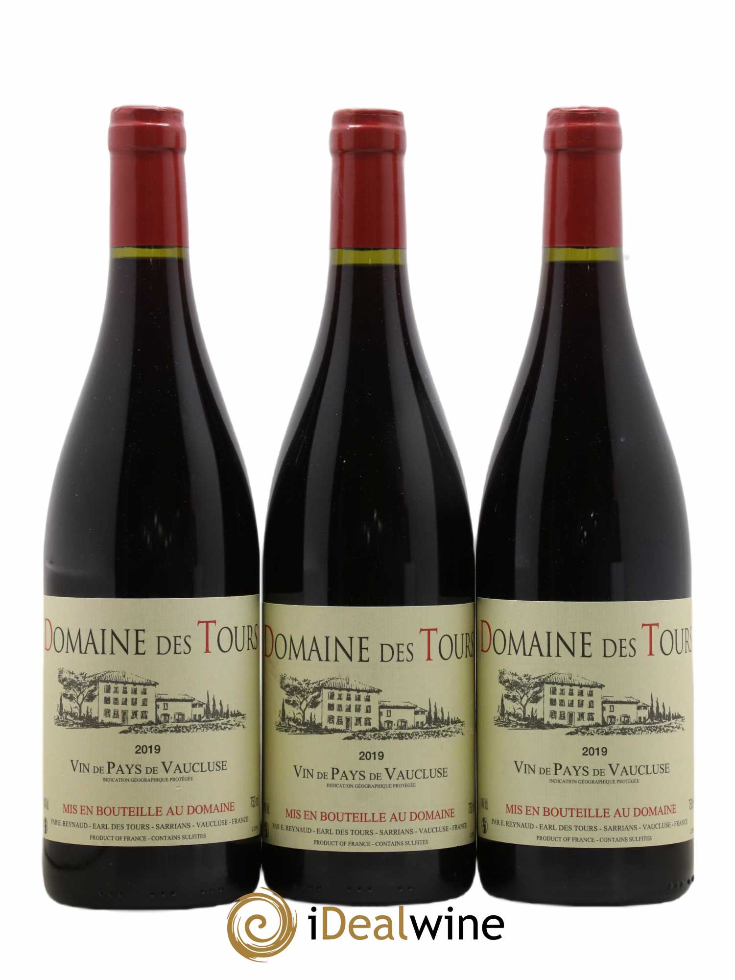 Vaucluse (Vin de Pays de Vaucluse) Domaine des Tours Emmanuel Reynaud 2019 - Lot de 3 bouteilles - 0