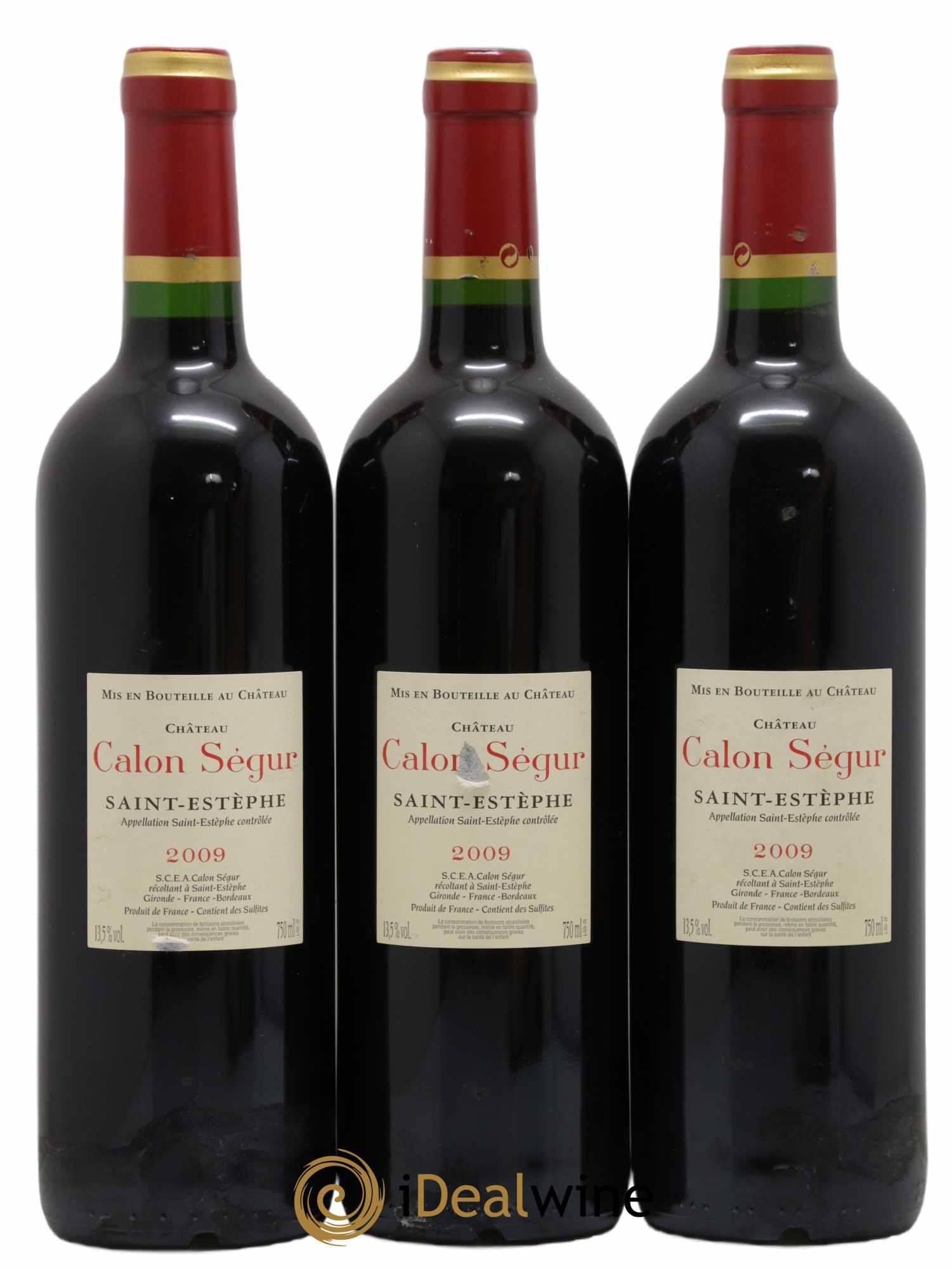 Château Calon Ségur 3ème Grand Cru Classé 2009 - Lot of 3 bottles - 1