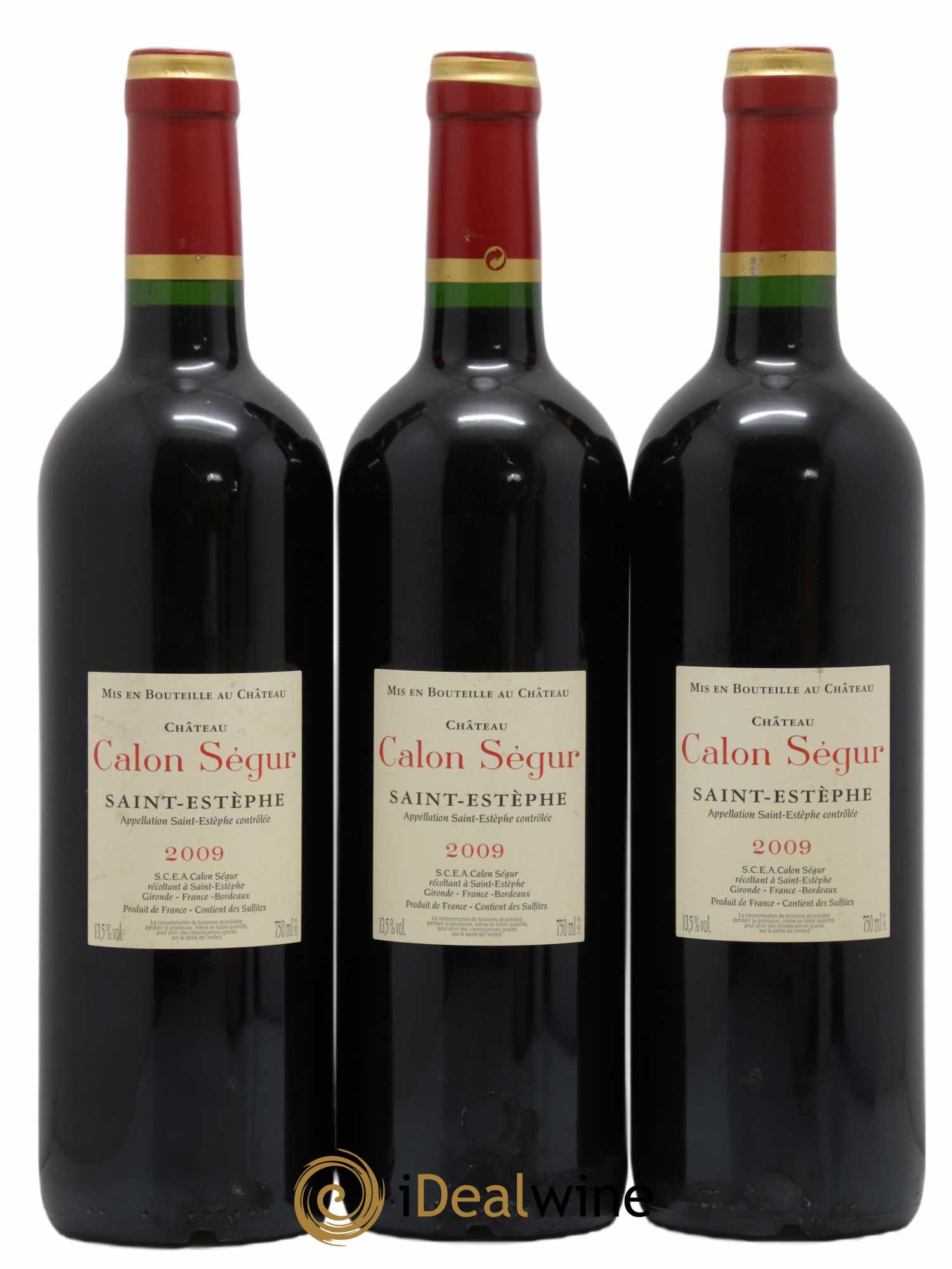Château Calon Ségur 3ème Grand Cru Classé 2009 - Lot of 3 bottles - 1