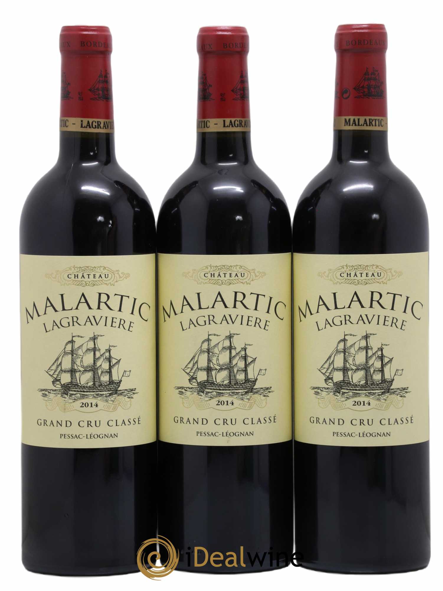 Château Malartic-Lagravière Cru Classé de Graves 2014 - Lot de 3 bouteilles - 0
