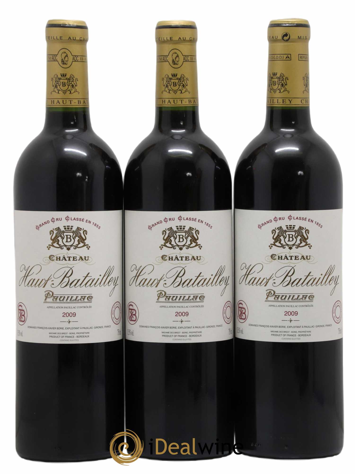 Château Haut Batailley 5ème Grand Cru Classé 2009 - Lot of 3 bottles - 0