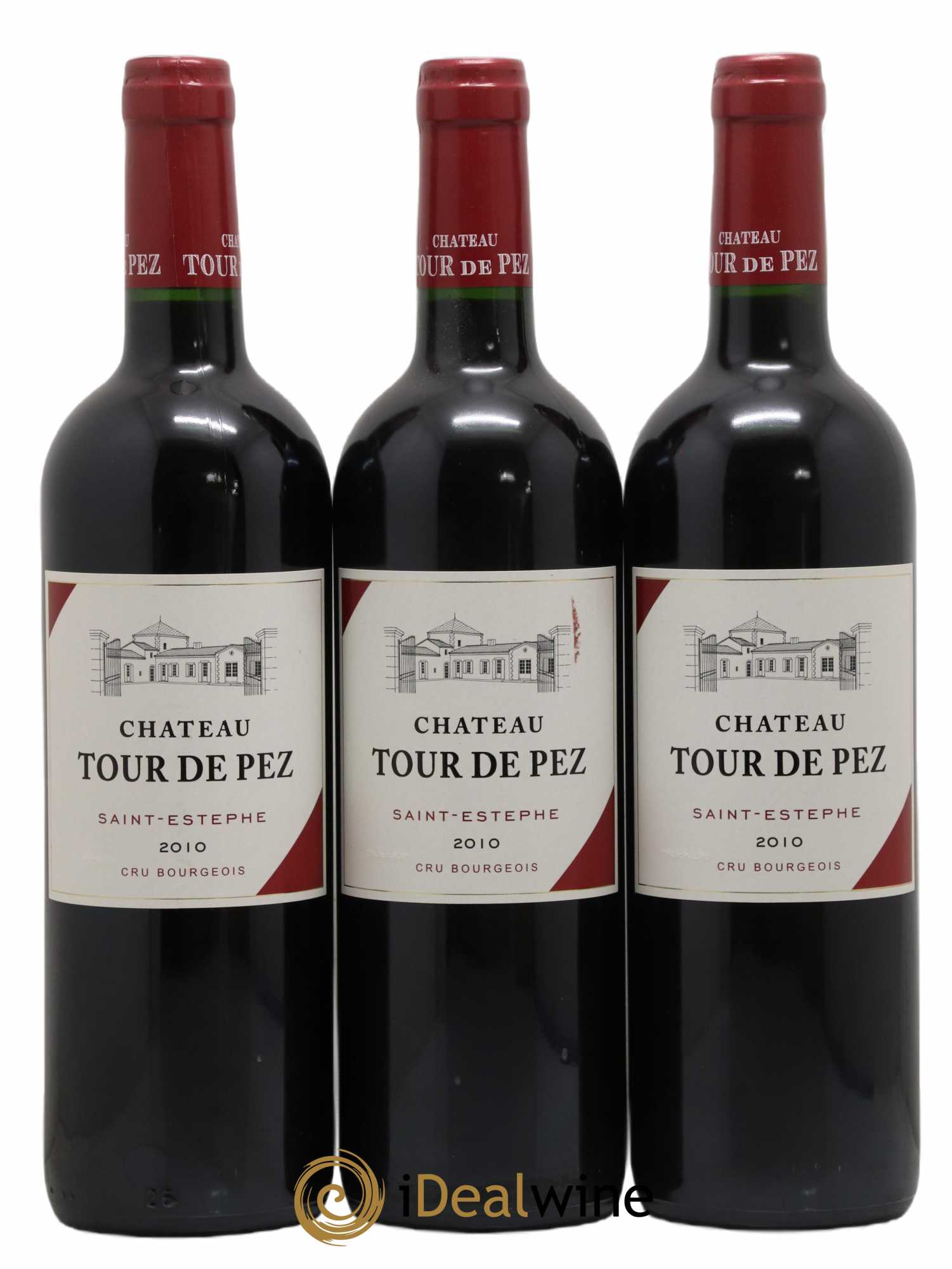 Château Tour de Pez Cru Bourgeois 2010 - Lot de 3 bouteilles - 0