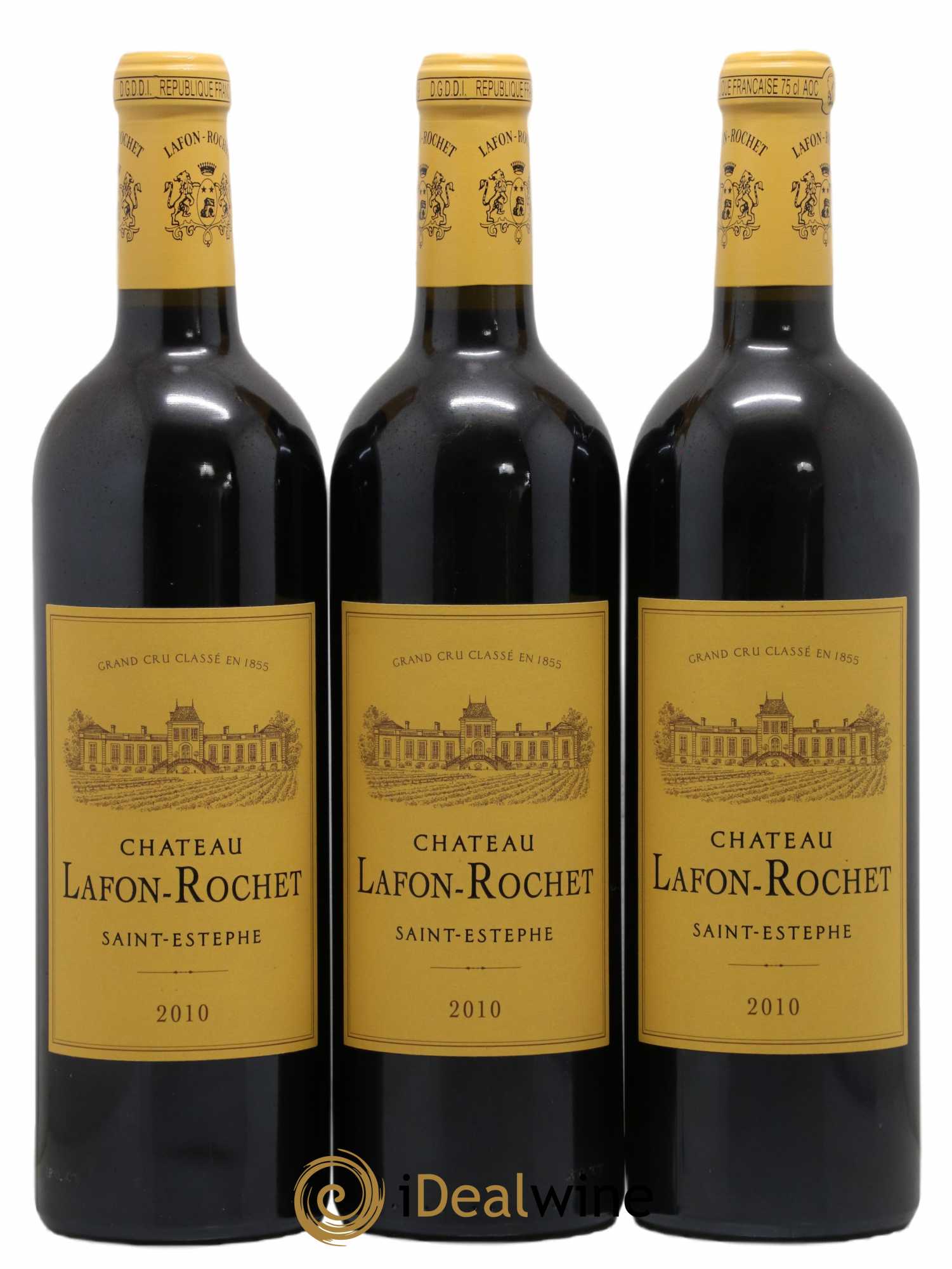Château Lafon Rochet 4ème Grand Cru Classé 2010 - Lot of 3 bottles - 0