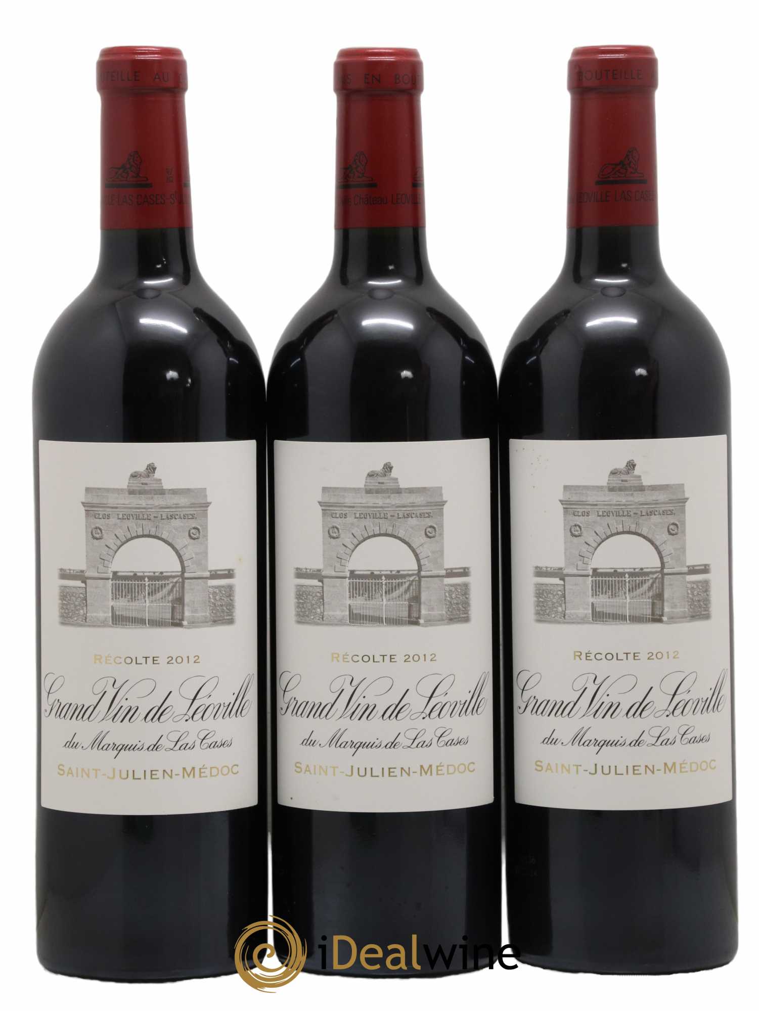 Château Léoville Las Cases 2ème Grand Cru Classé 2012 - Lot of 3 bottles - 0