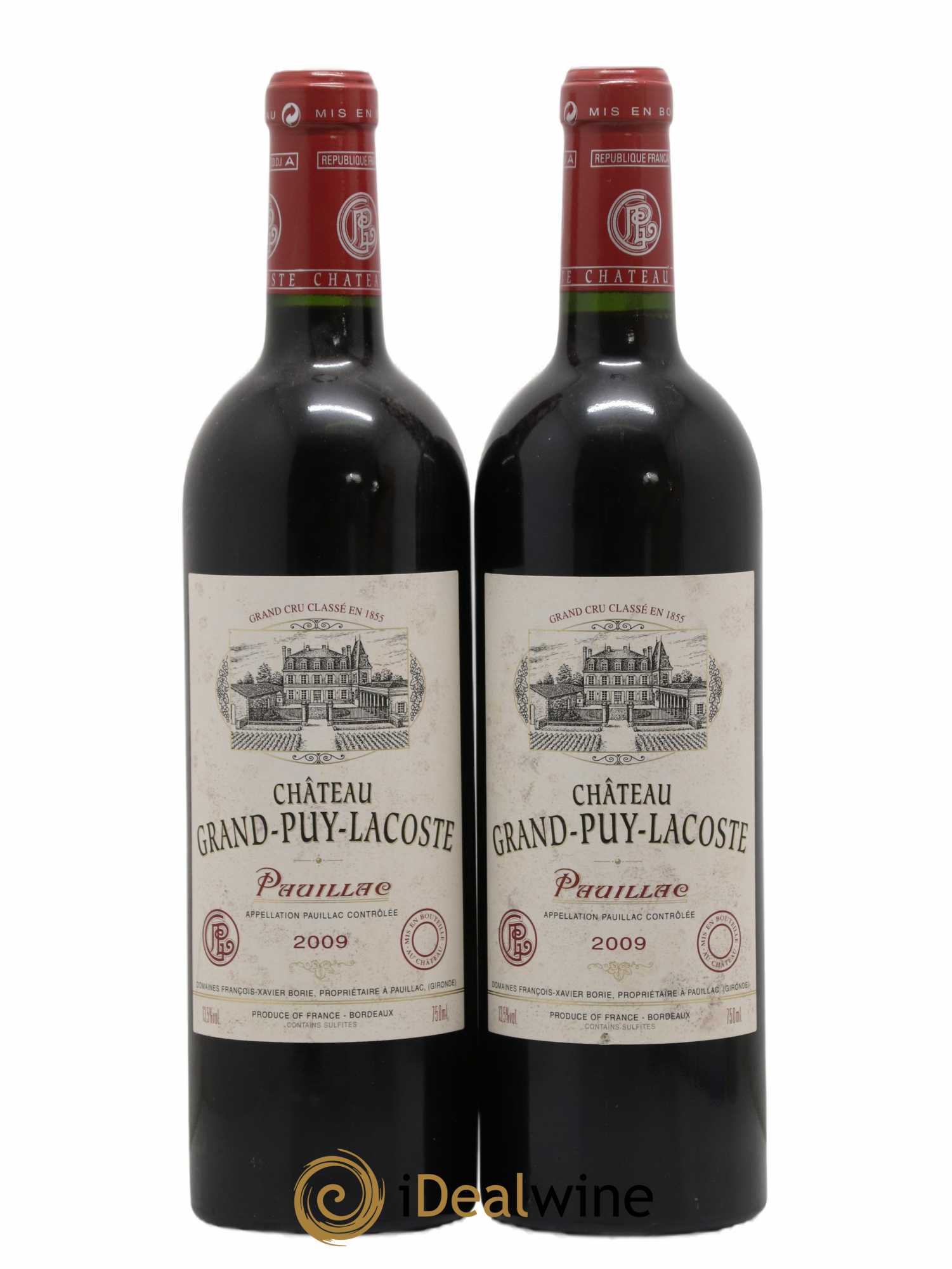 Château Grand Puy Lacoste 5ème Grand Cru Classé 2009 - Lot of 2 bottles - 0