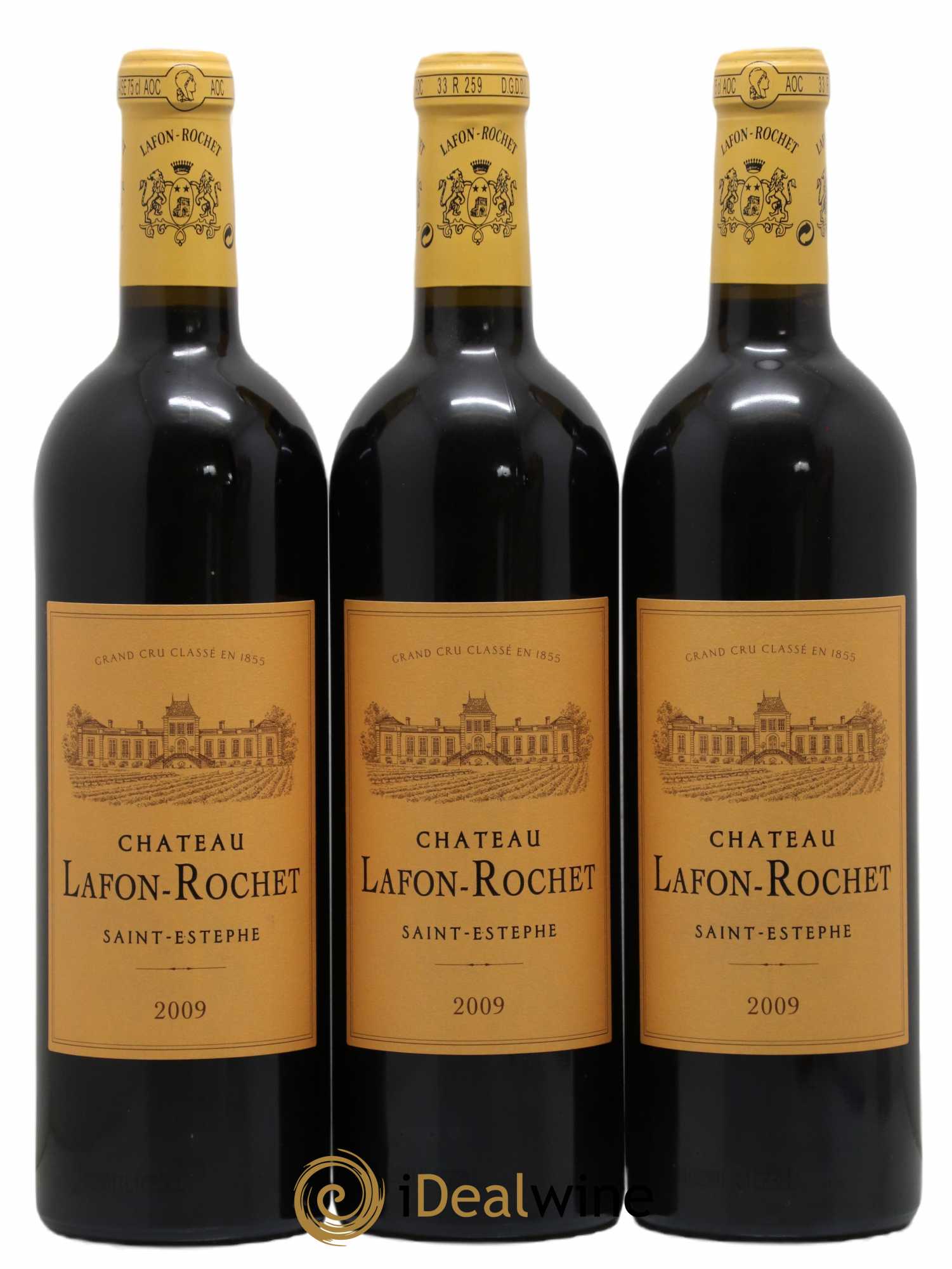 Château Lafon Rochet 4ème Grand Cru Classé 2009 - Lot of 3 bottles - 0